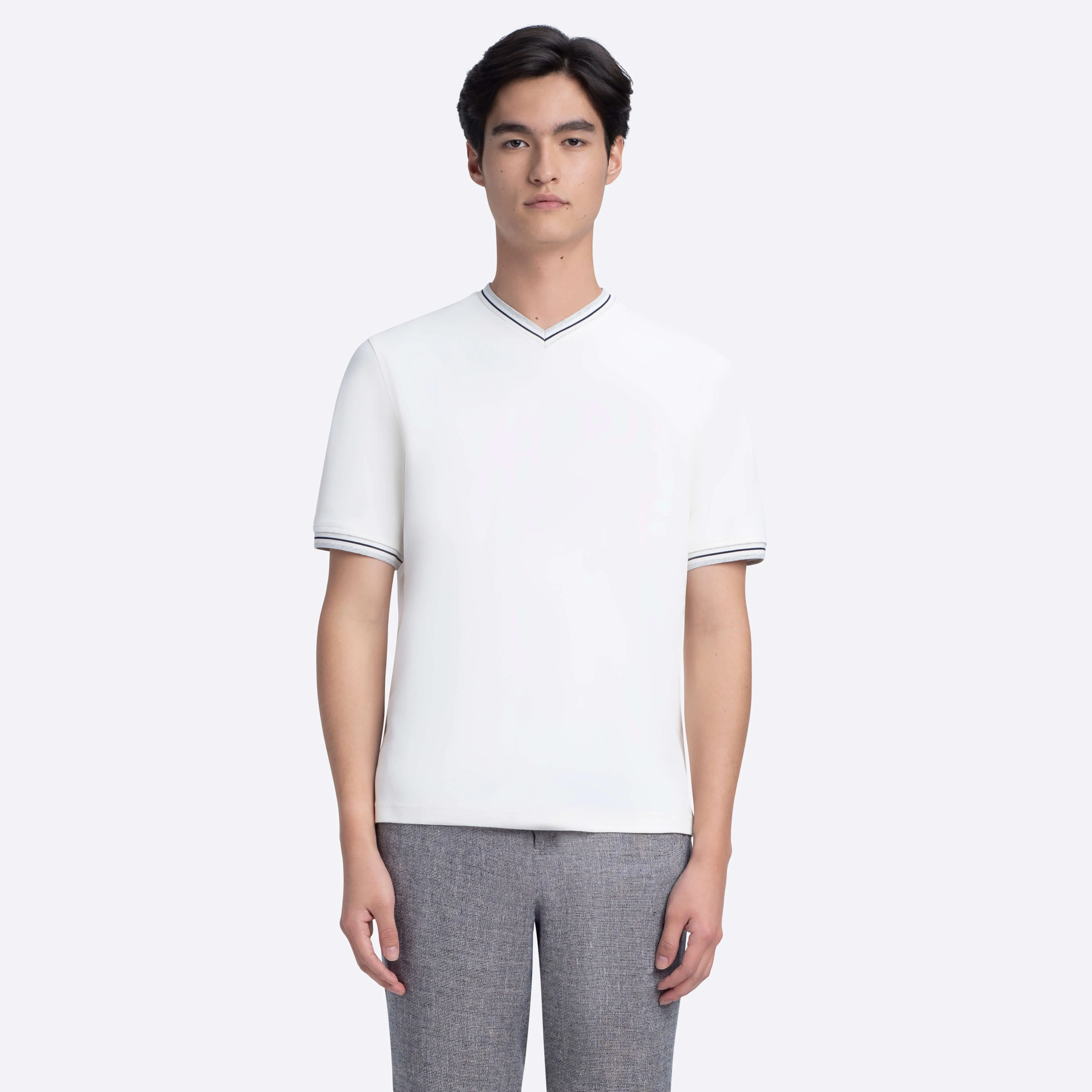 Short Sleeve V-Neck Shirt sold by Bugatchi product image thumbnail 2