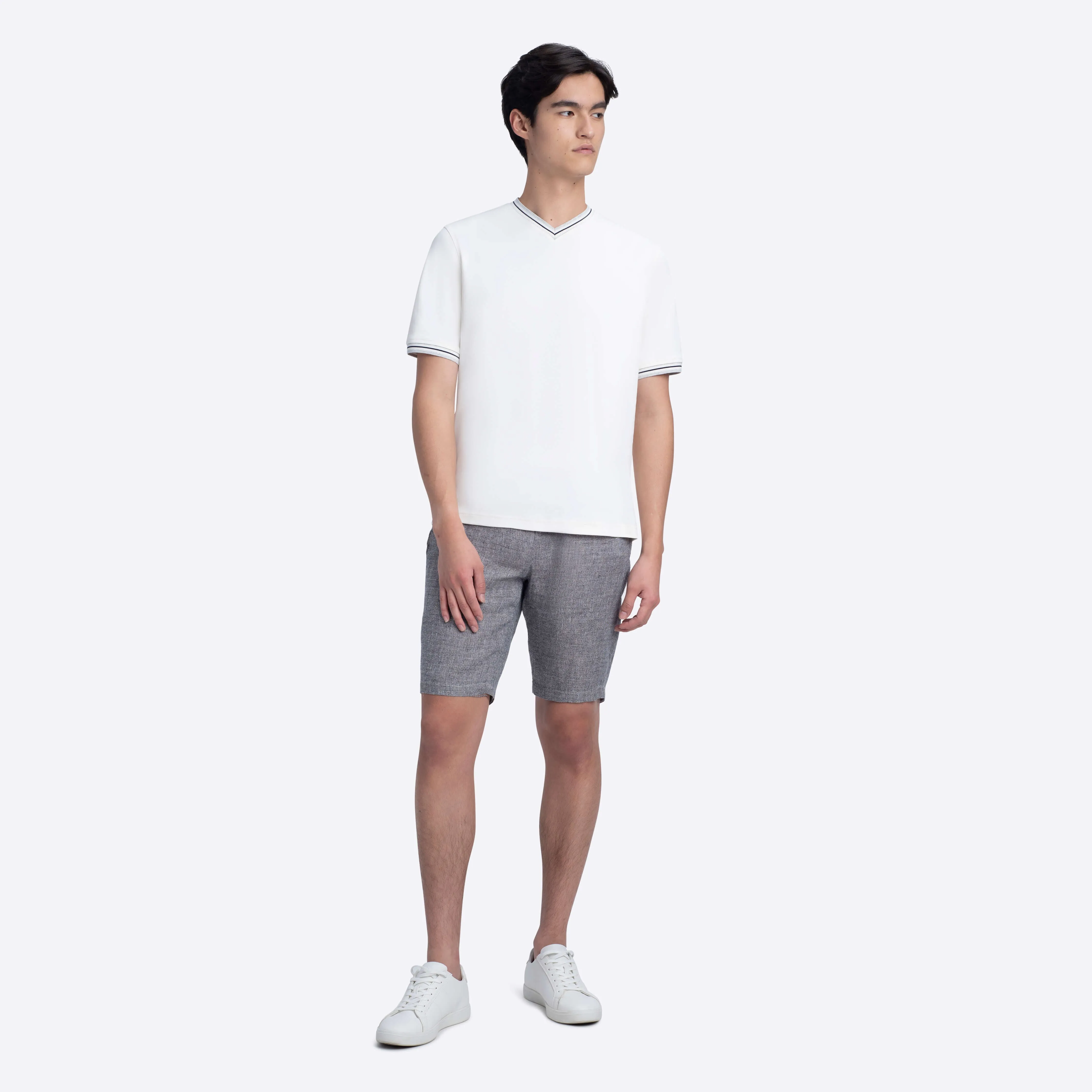 Short Sleeve V-Neck Shirt sold by Bugatchi product image thumbnail 5