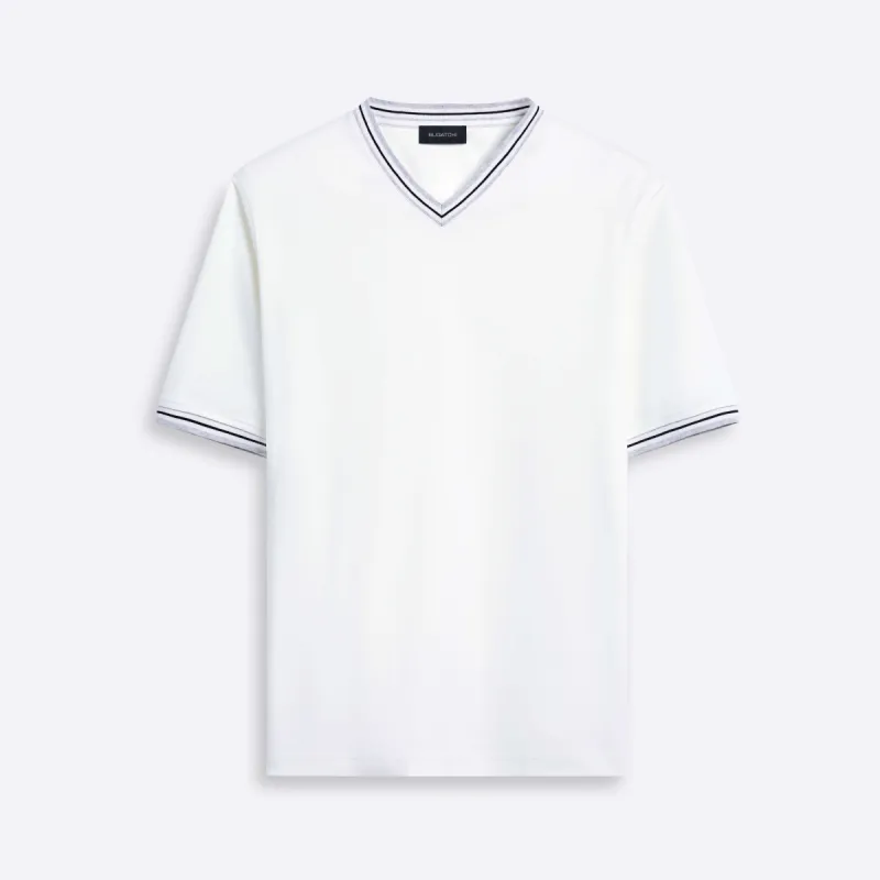 Short Sleeve V-Neck Shirt sold by Bugatchi