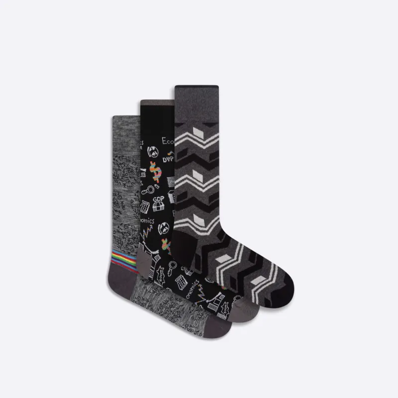 Three-Pair Assorted Sock Box sold by Bugatchi