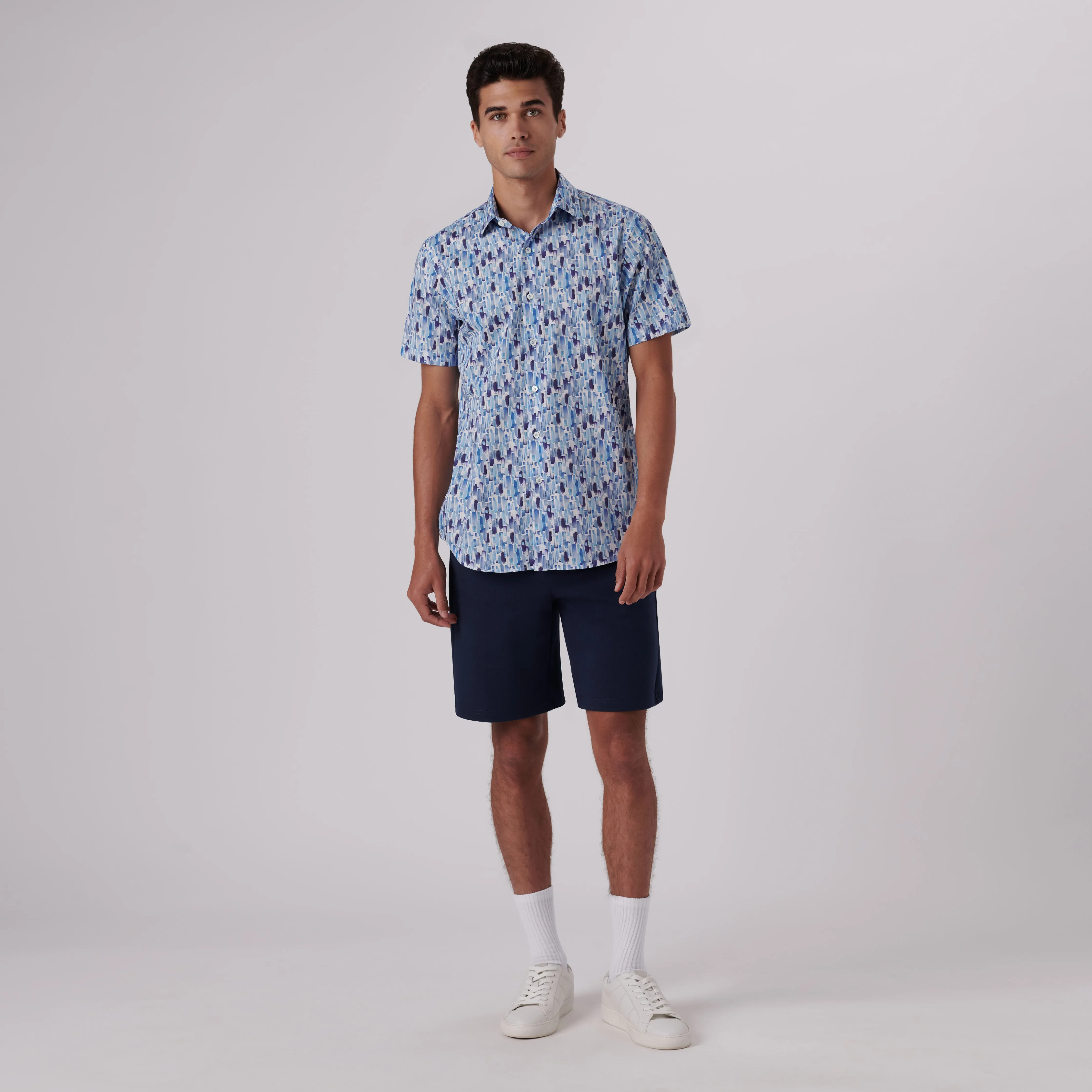 Orson Paint Strokes Print Short Sleeve Shirt sold by Bugatchi product image thumbnail 5