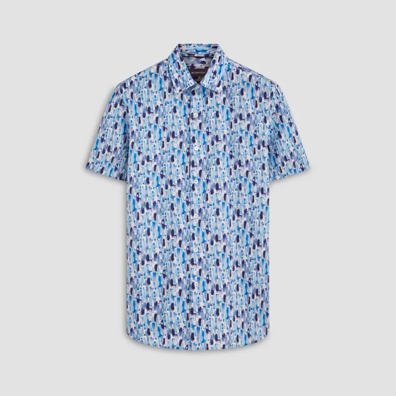 Orson Paint Strokes Print Short Sleeve Shirt sold by Bugatchi
