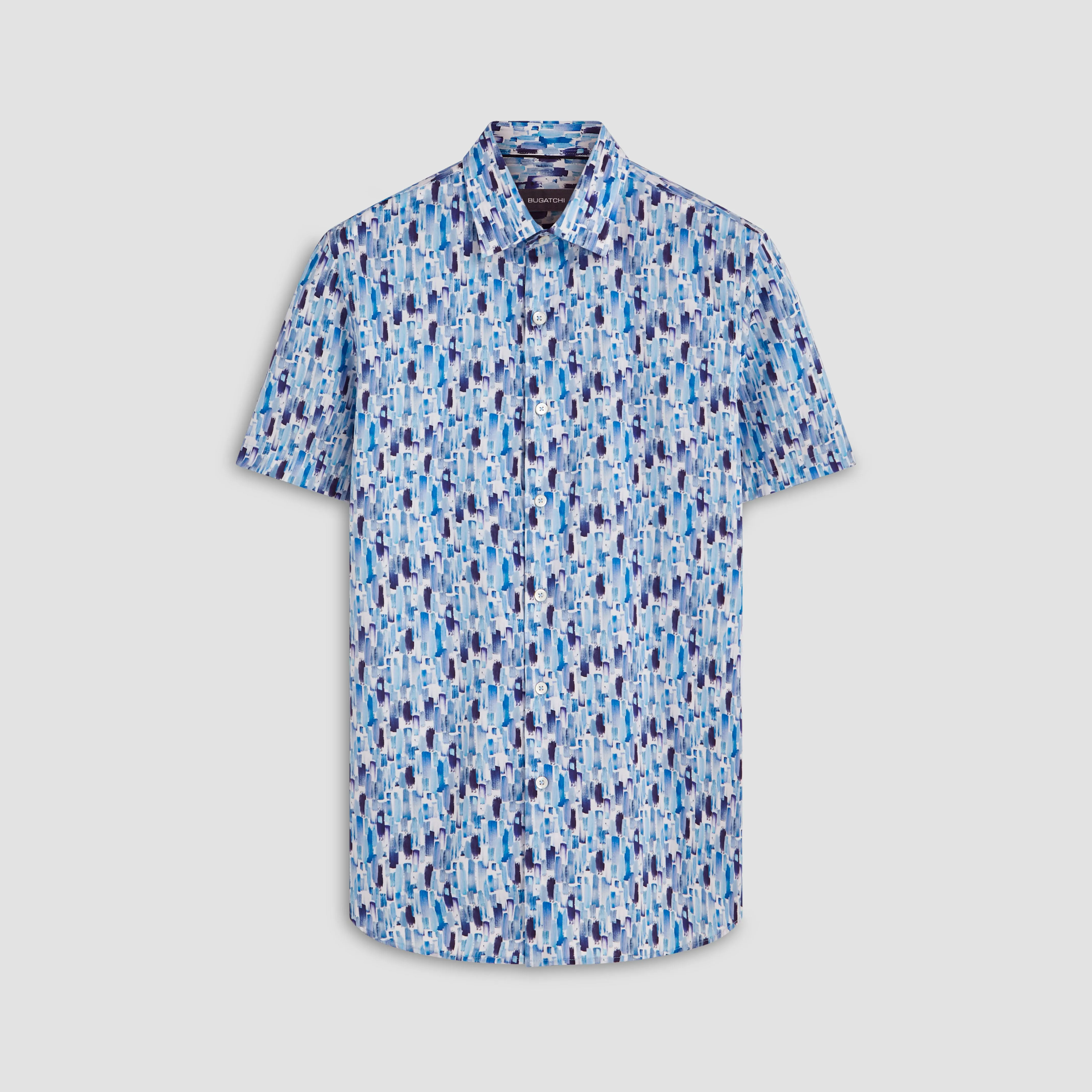 Orson Paint Strokes Print Short Sleeve Shirt sold by Bugatchi