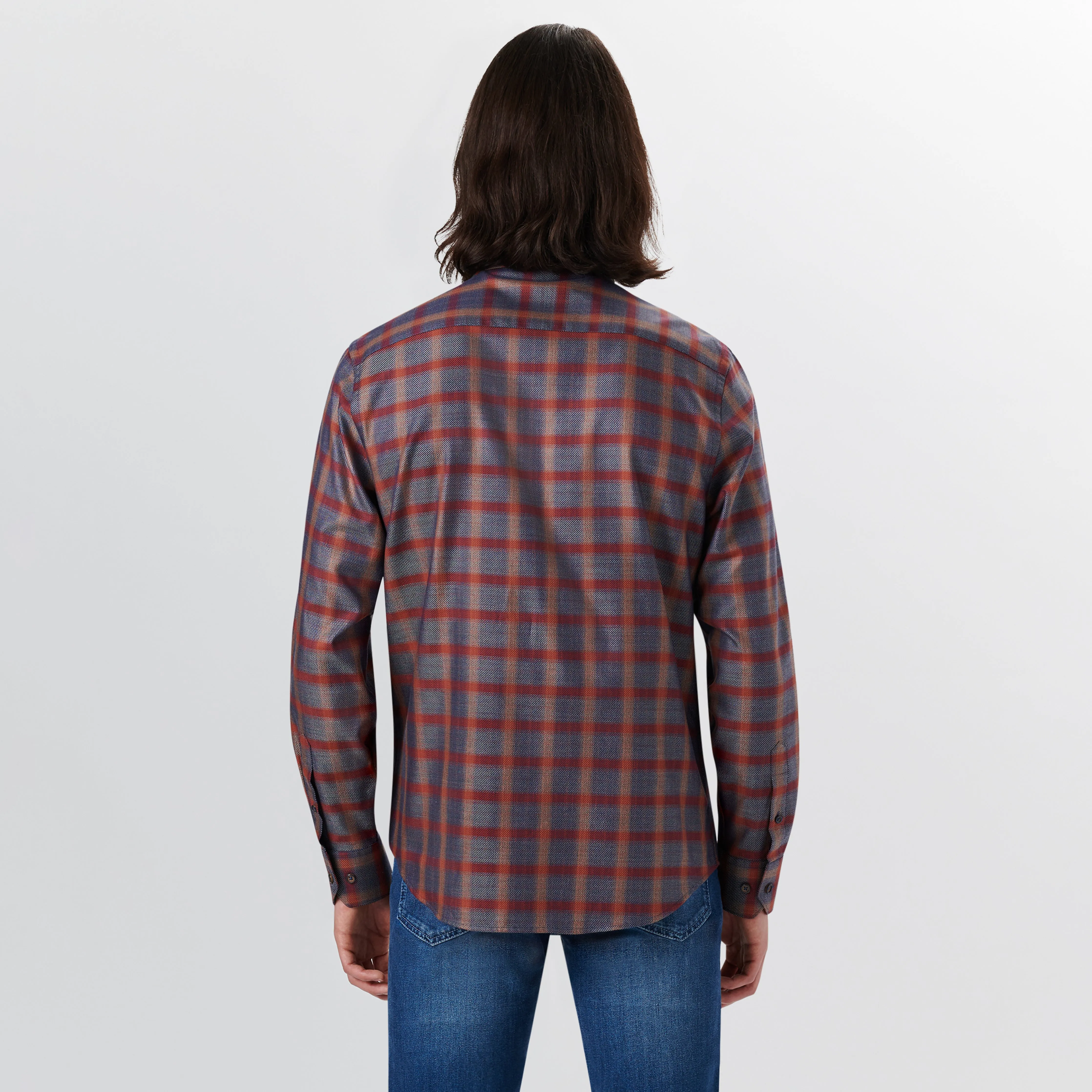 AXEL Windowpane Check Shirt sold by Bugatchi product image thumbnail 4