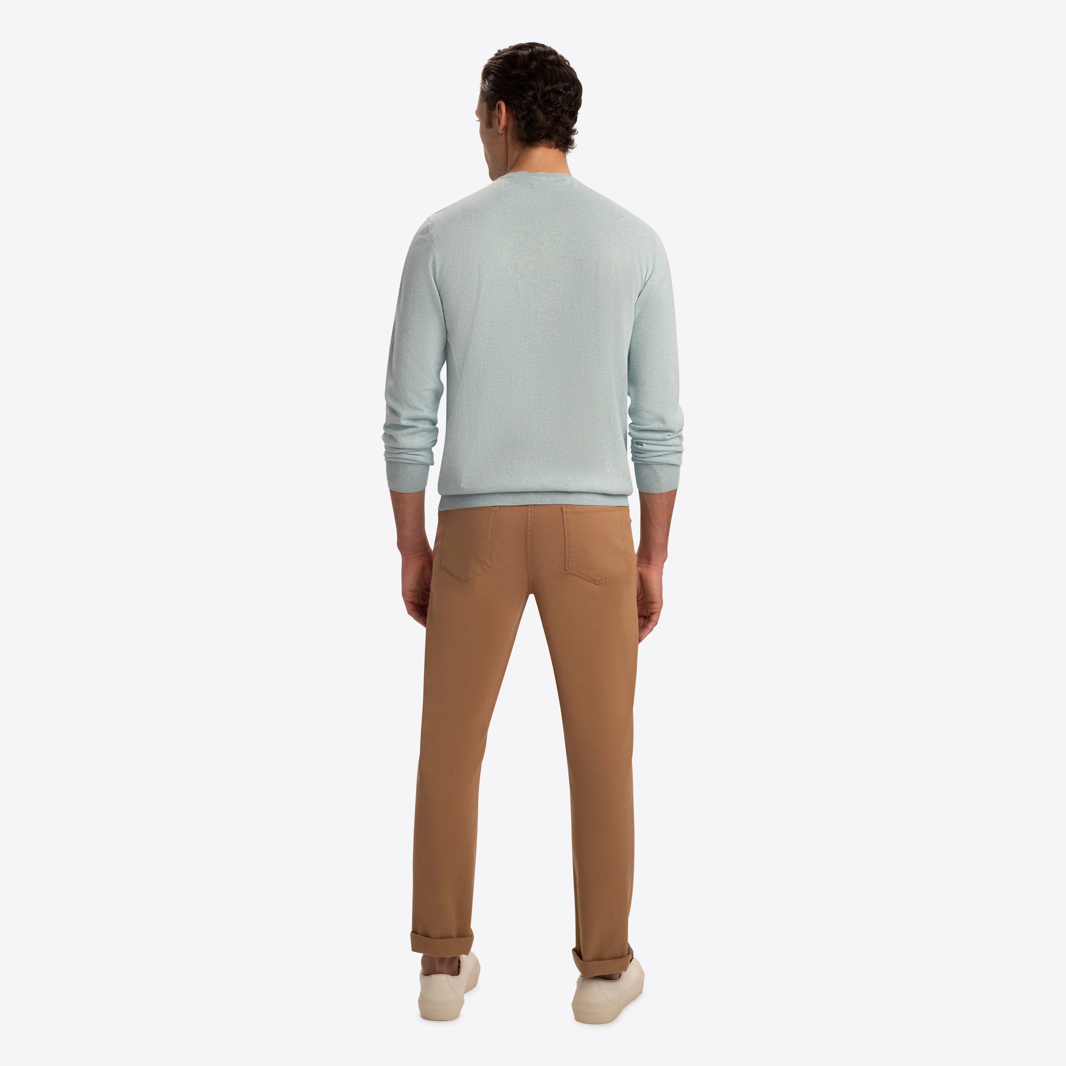 Crew Neck Melange Sweater sold by Bugatchi product image thumbnail 4