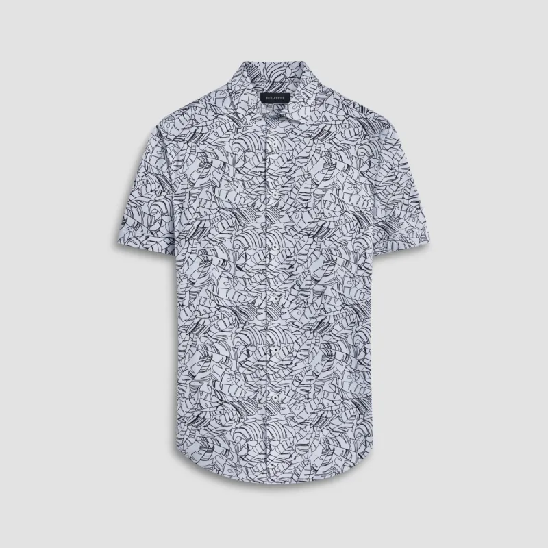 Miles Abstract OoohCotton Short Sleeve Shirt sold by Bugatchi