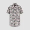 Orson Palm Tree Print Short Sleeve Shirt sold by Bugatchi