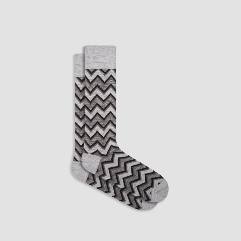 Chevron Mid-Calf Socks sold by Bugatchi