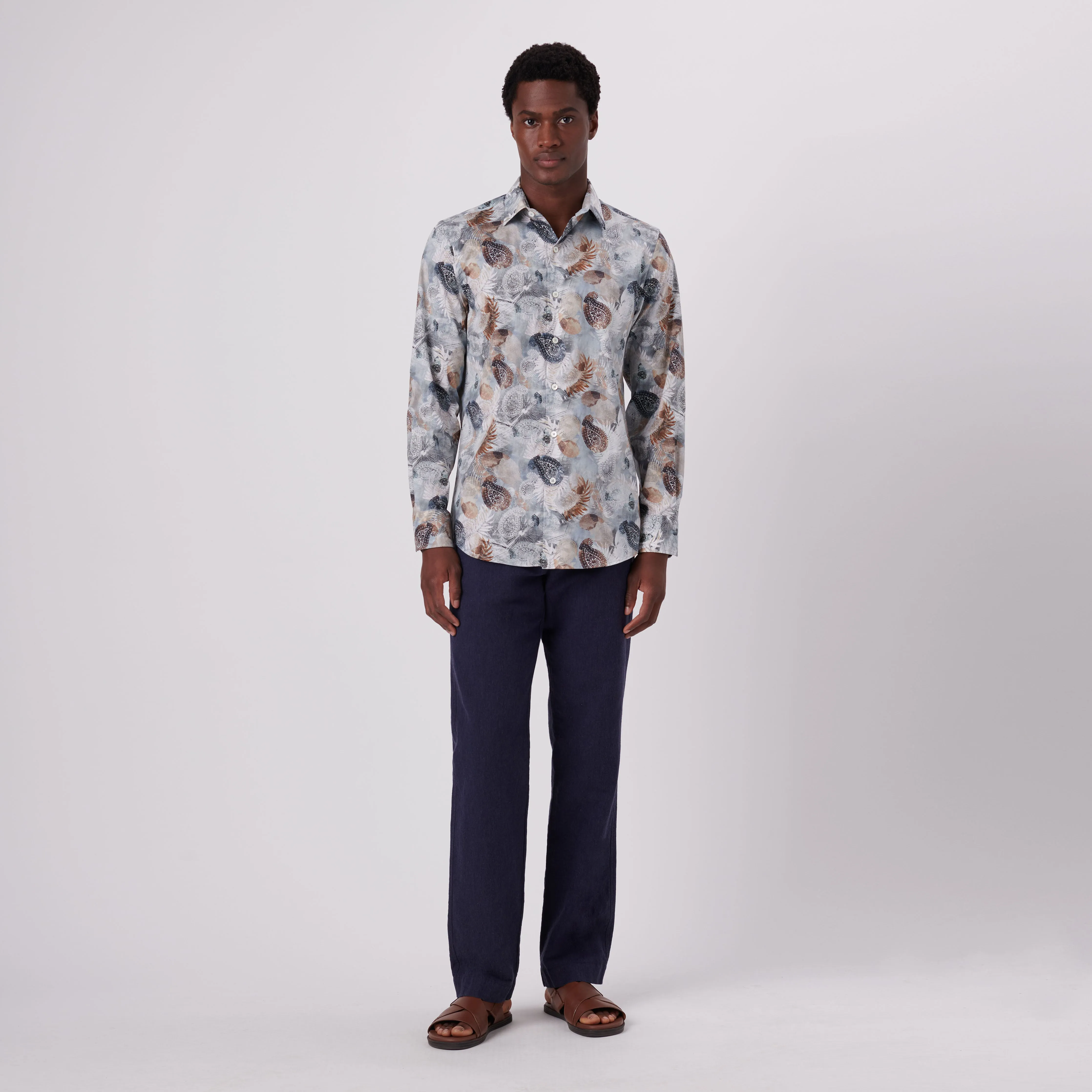 Julian Paisley Print Shirt sold by Bugatchi product image thumbnail 5