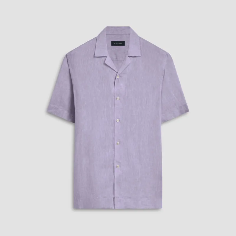 Jackson Solid Linen Camp Shirt sold by Bugatchi