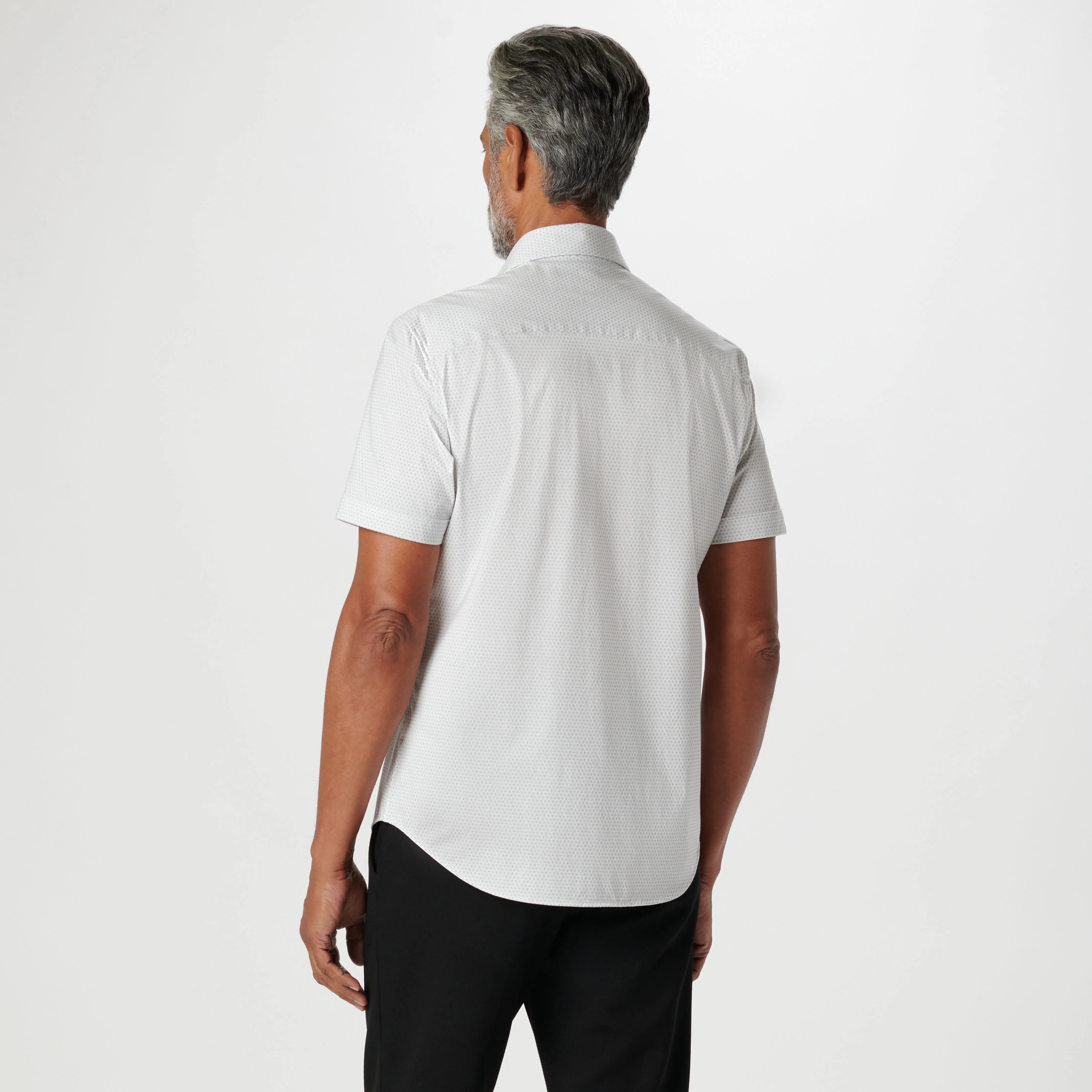 Miles Geometric OoohCotton Short Sleeve Shirt sold by Bugatchi product image thumbnail 4