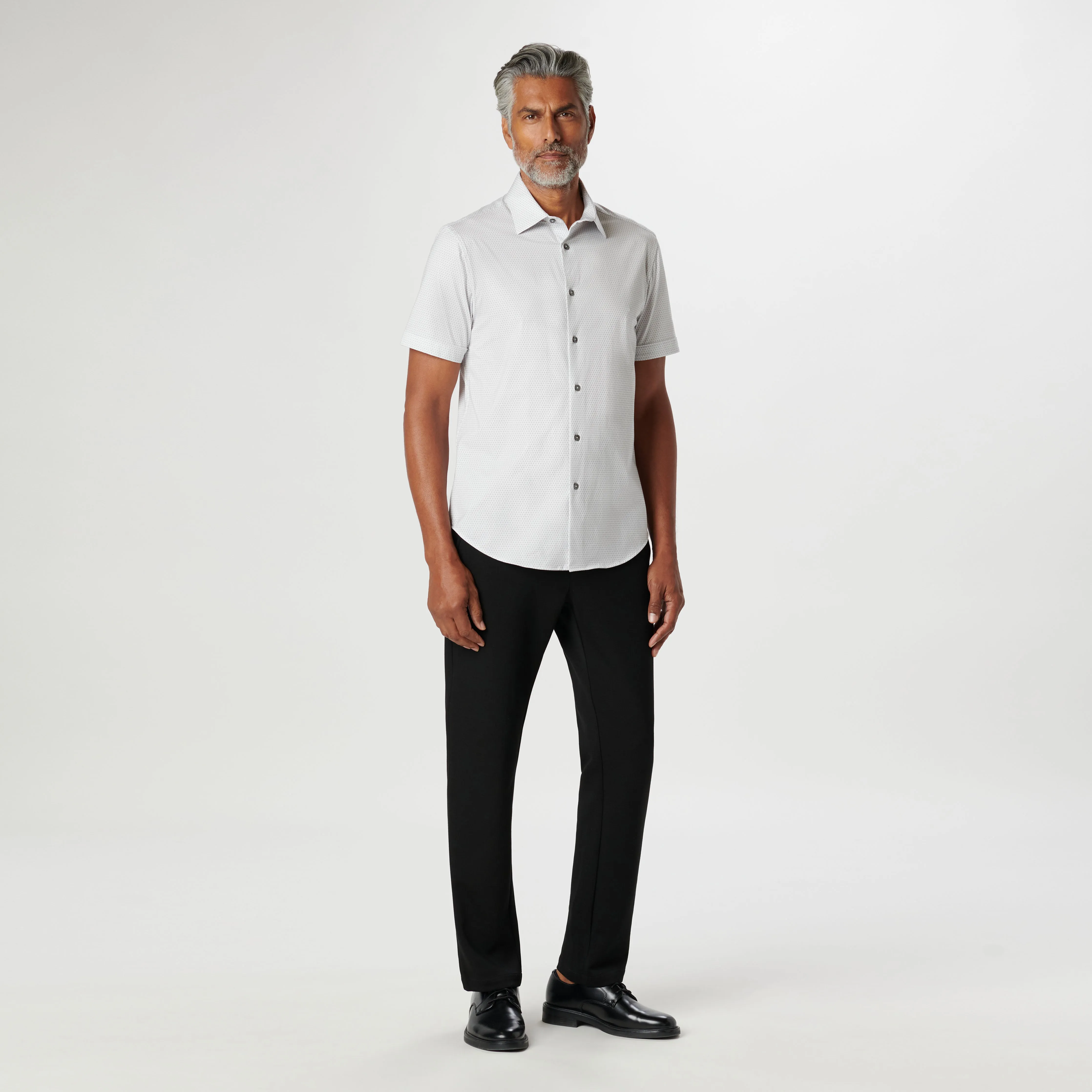 Miles Geometric OoohCotton Short Sleeve Shirt sold by Bugatchi product image thumbnail 5