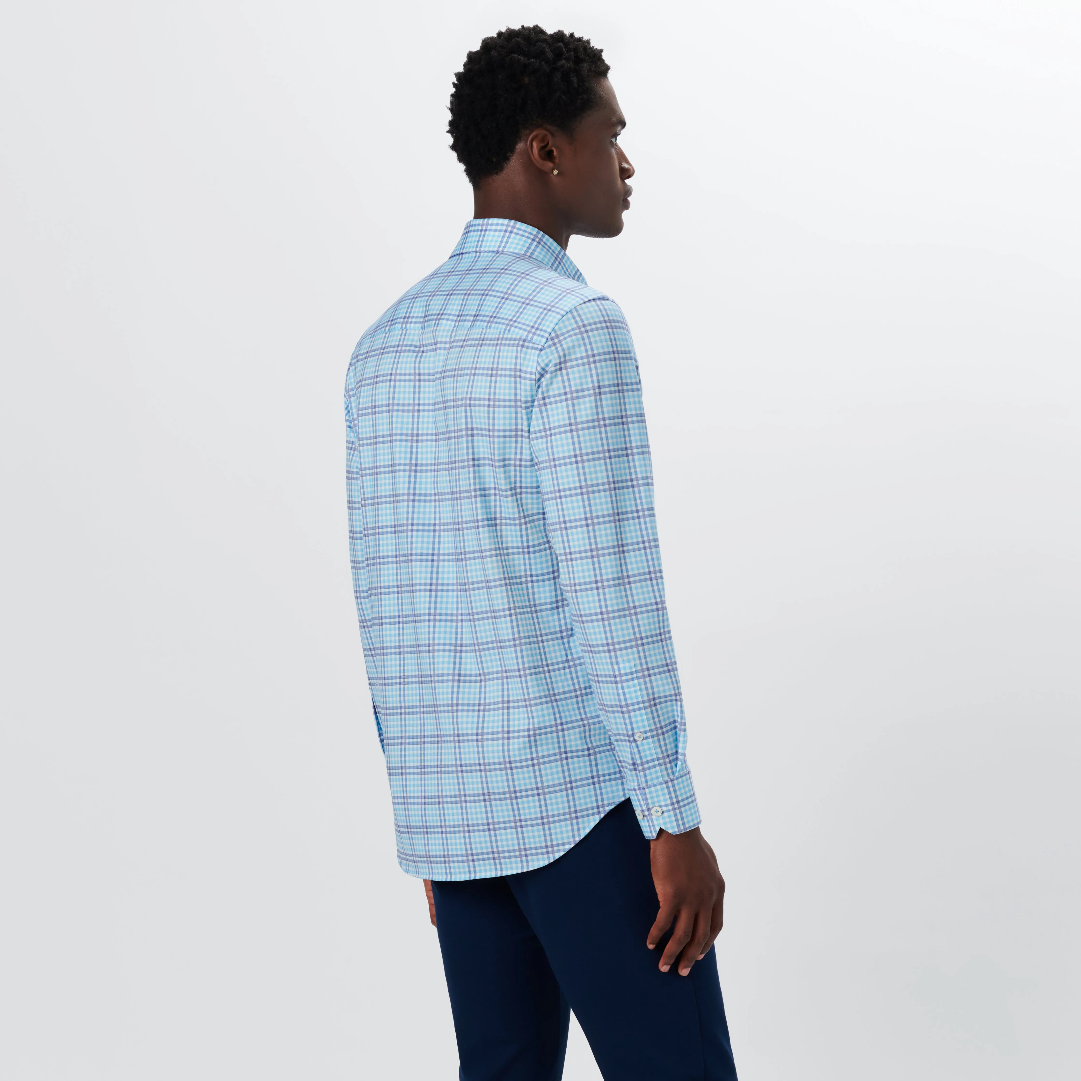 JAMES Mini Check OoohCotton Shirt sold by Bugatchi product image thumbnail 4