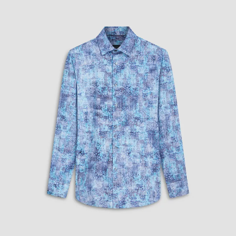James Distressed Watercolor OoohCotton Shirt sold by Bugatchi