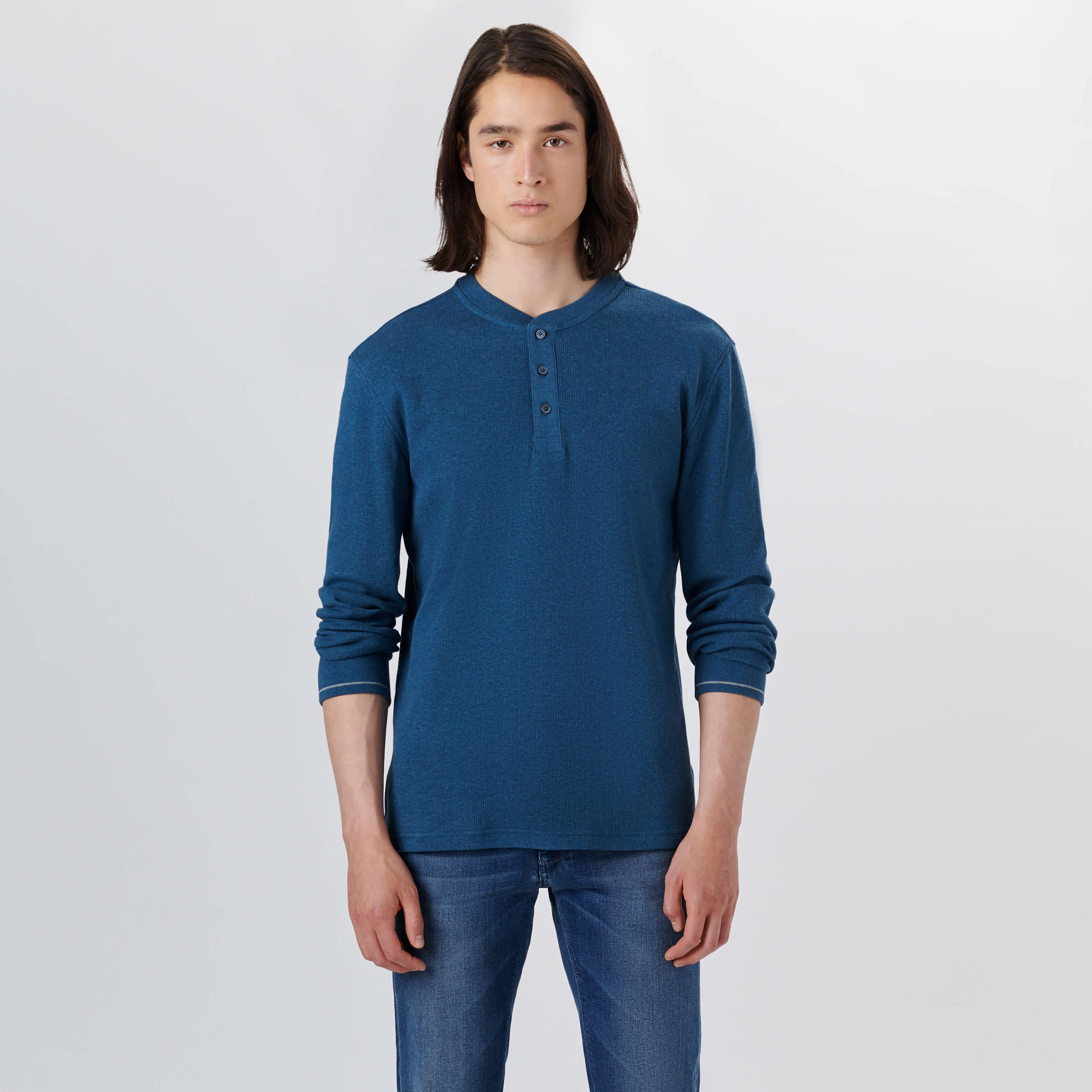 Solid & Stripe Combo Crew Neck Sweater sold by Bugatchi product image thumbnail 3