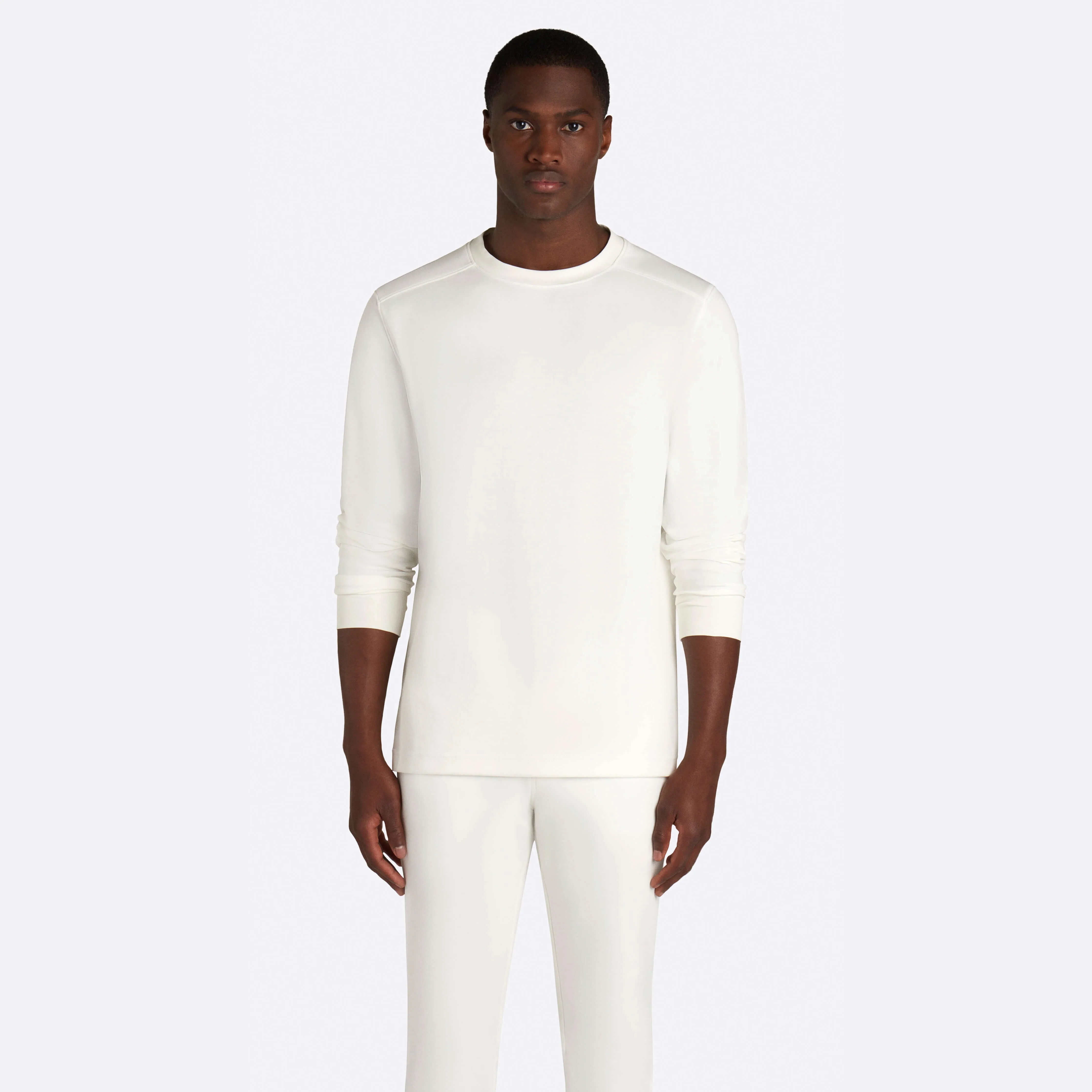 COMFORT Solid Long Sleeve Crew Neck Pullover sold by Bugatchi product image thumbnail 2