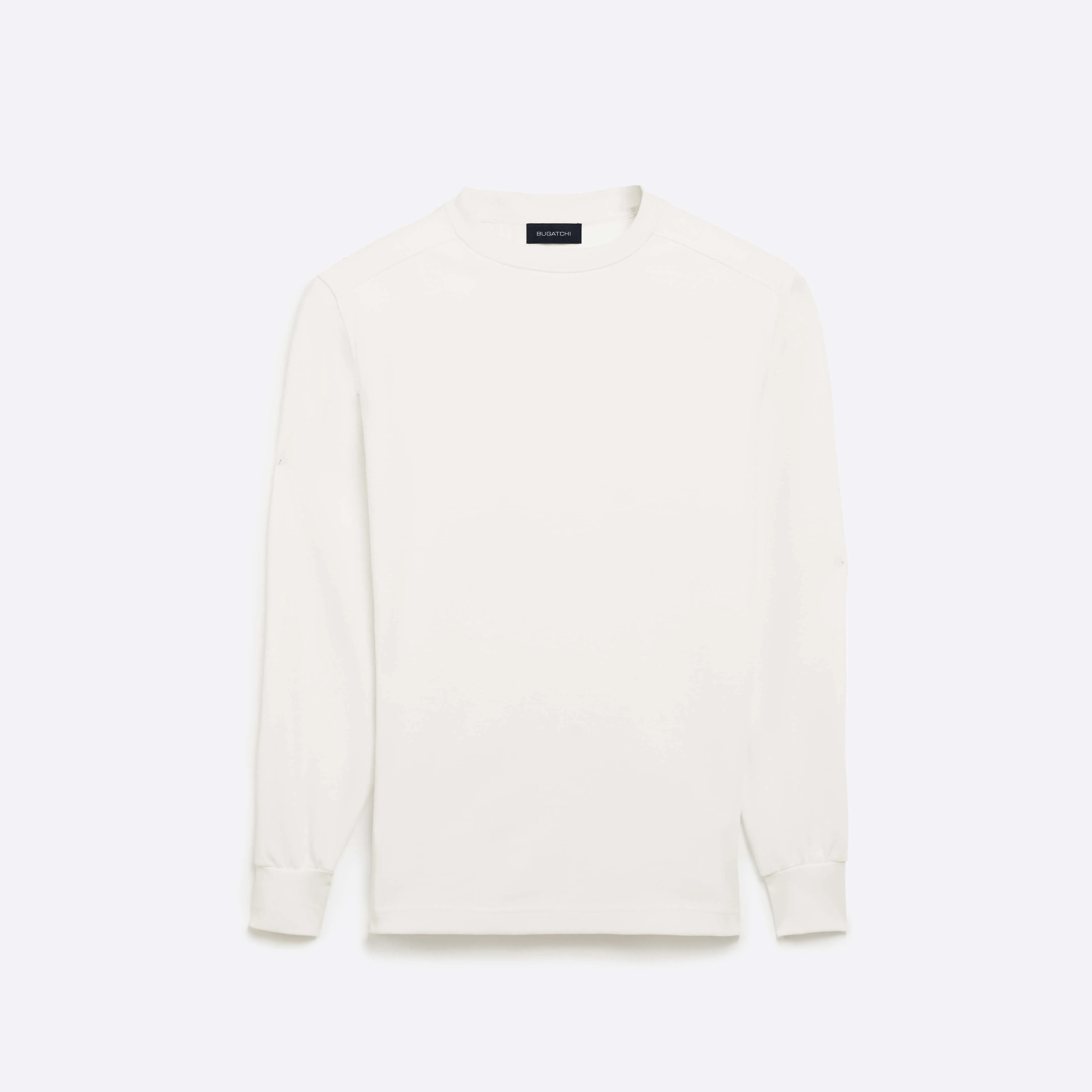 COMFORT Solid Long Sleeve Crew Neck Pullover sold by Bugatchi