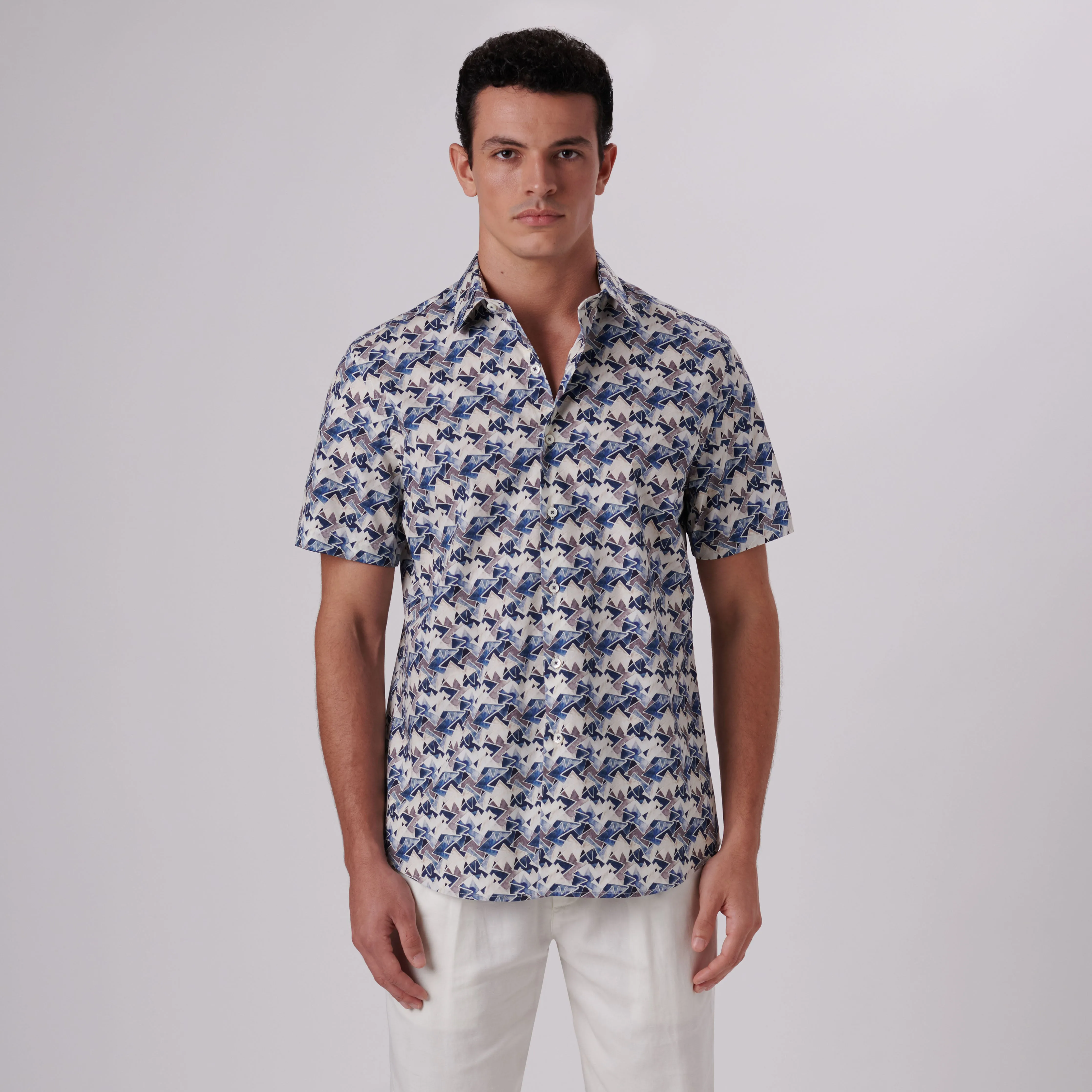 Orson Abstract Print Short Sleeve Shirt sold by Bugatchi product image thumbnail 2