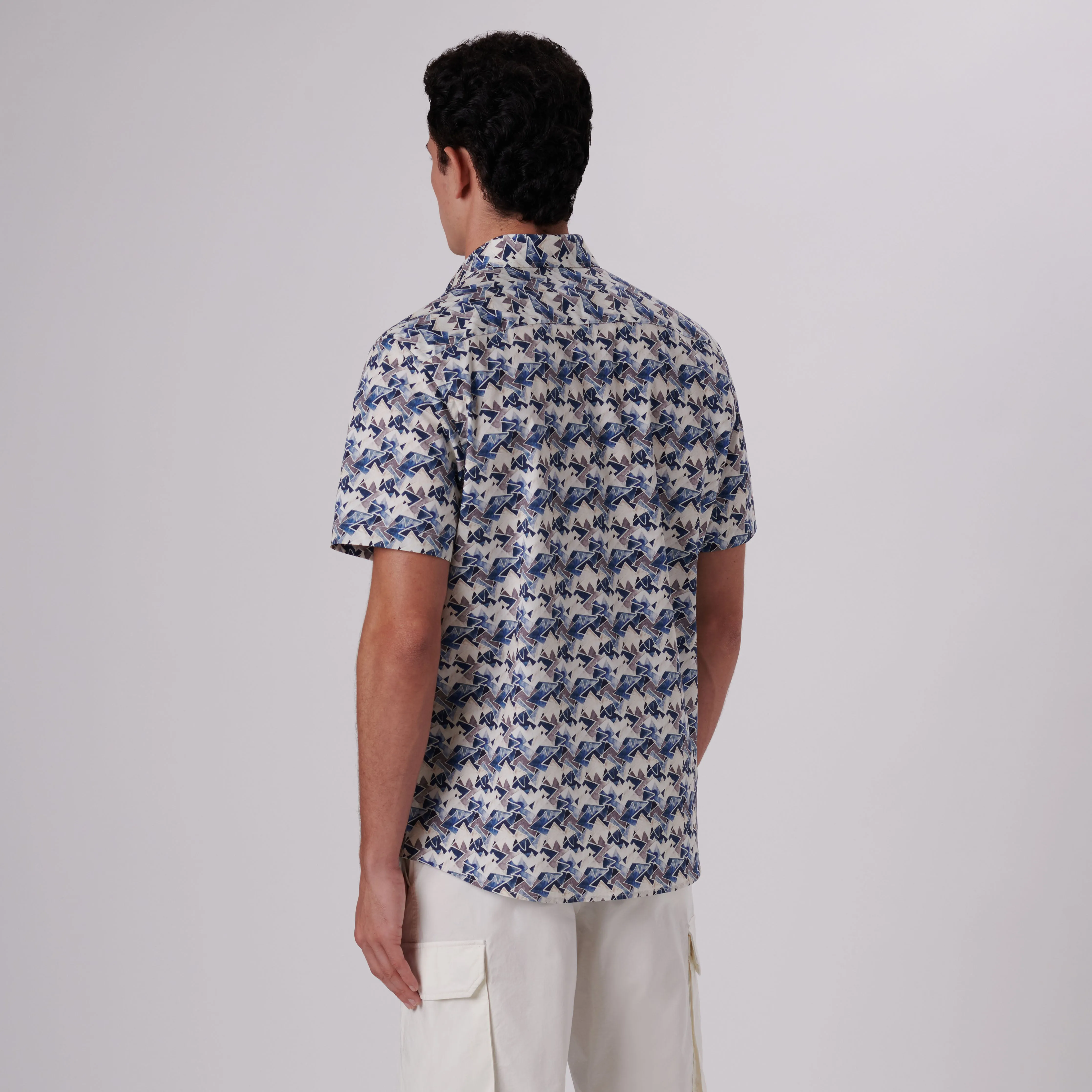 Orson Abstract Print Short Sleeve Shirt sold by Bugatchi product image thumbnail 4