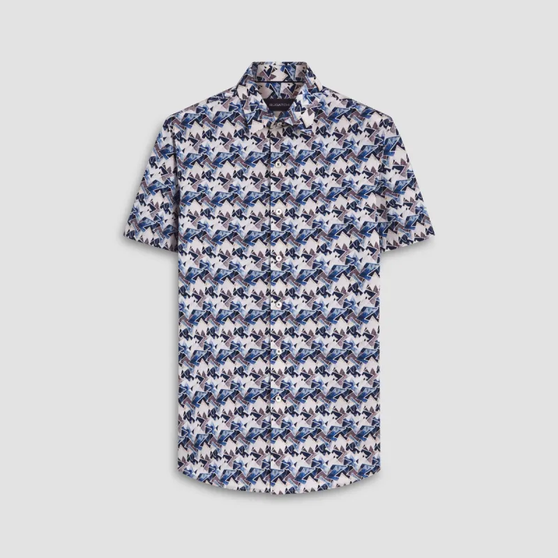 Orson Abstract Print Short Sleeve Shirt sold by Bugatchi