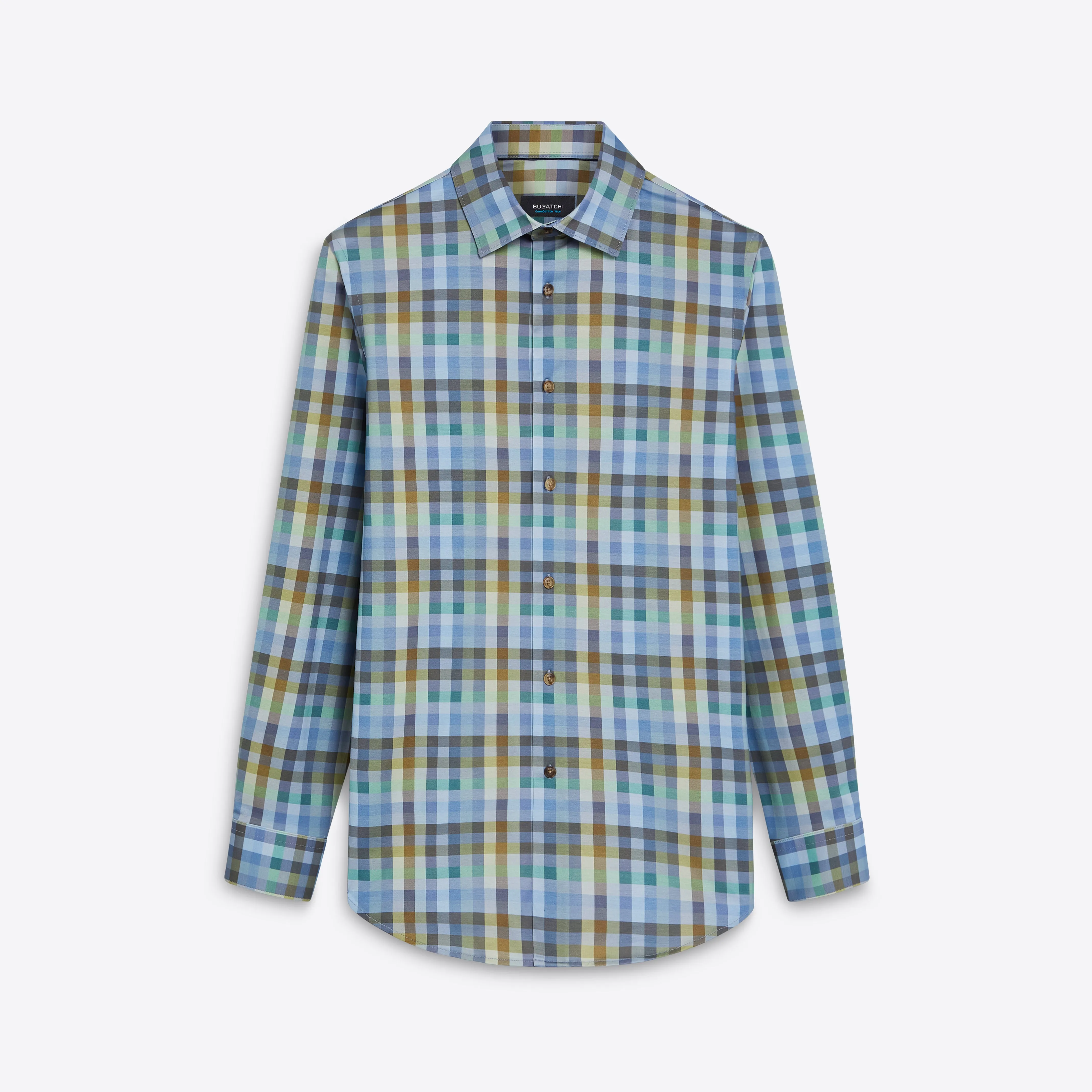 JAMES Small Check OoohCotton Shirt sold by Bugatchi