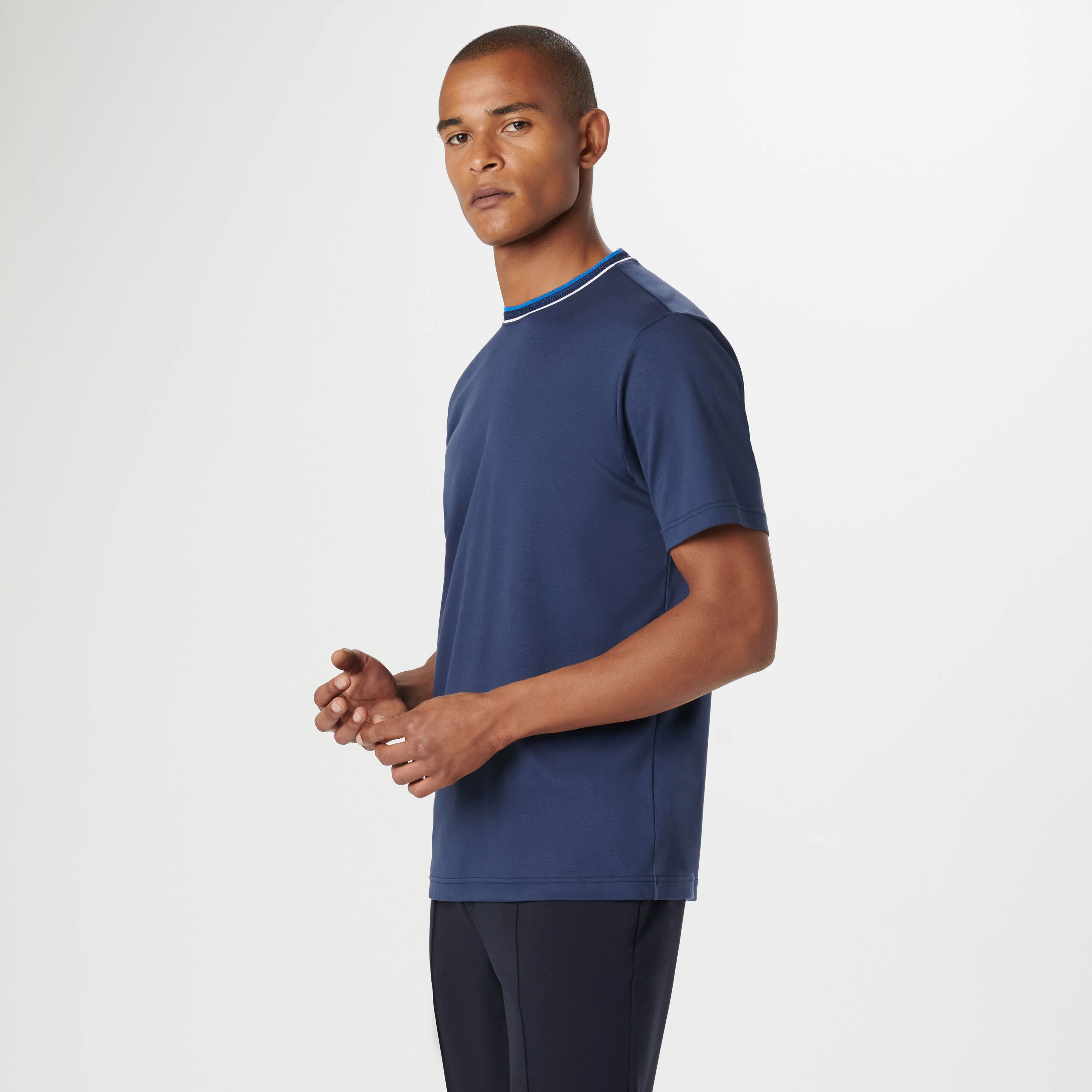 Crew Neck Pima T-Shirt sold by Bugatchi product image thumbnail 3