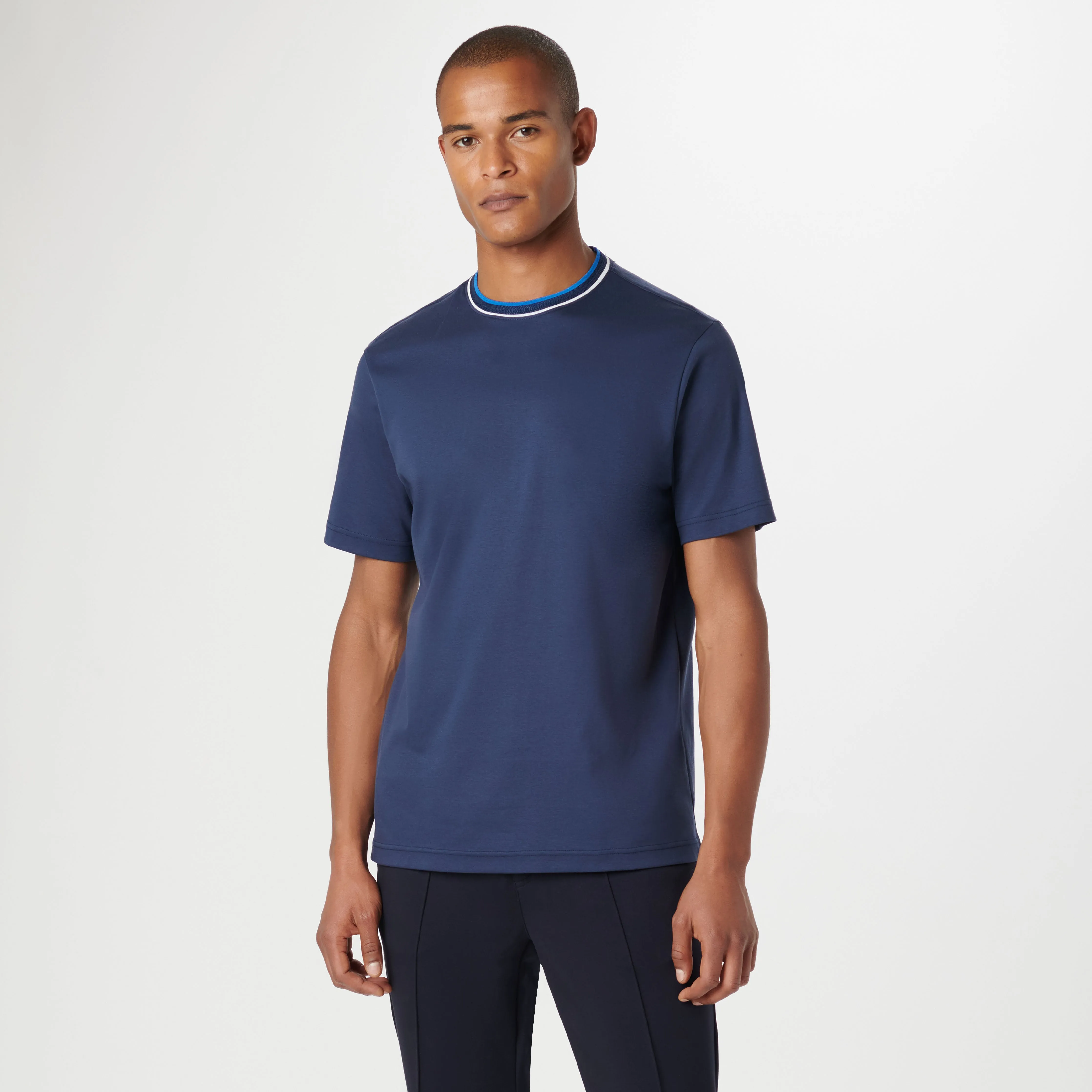 Crew Neck Pima T-Shirt sold by Bugatchi product image thumbnail 2