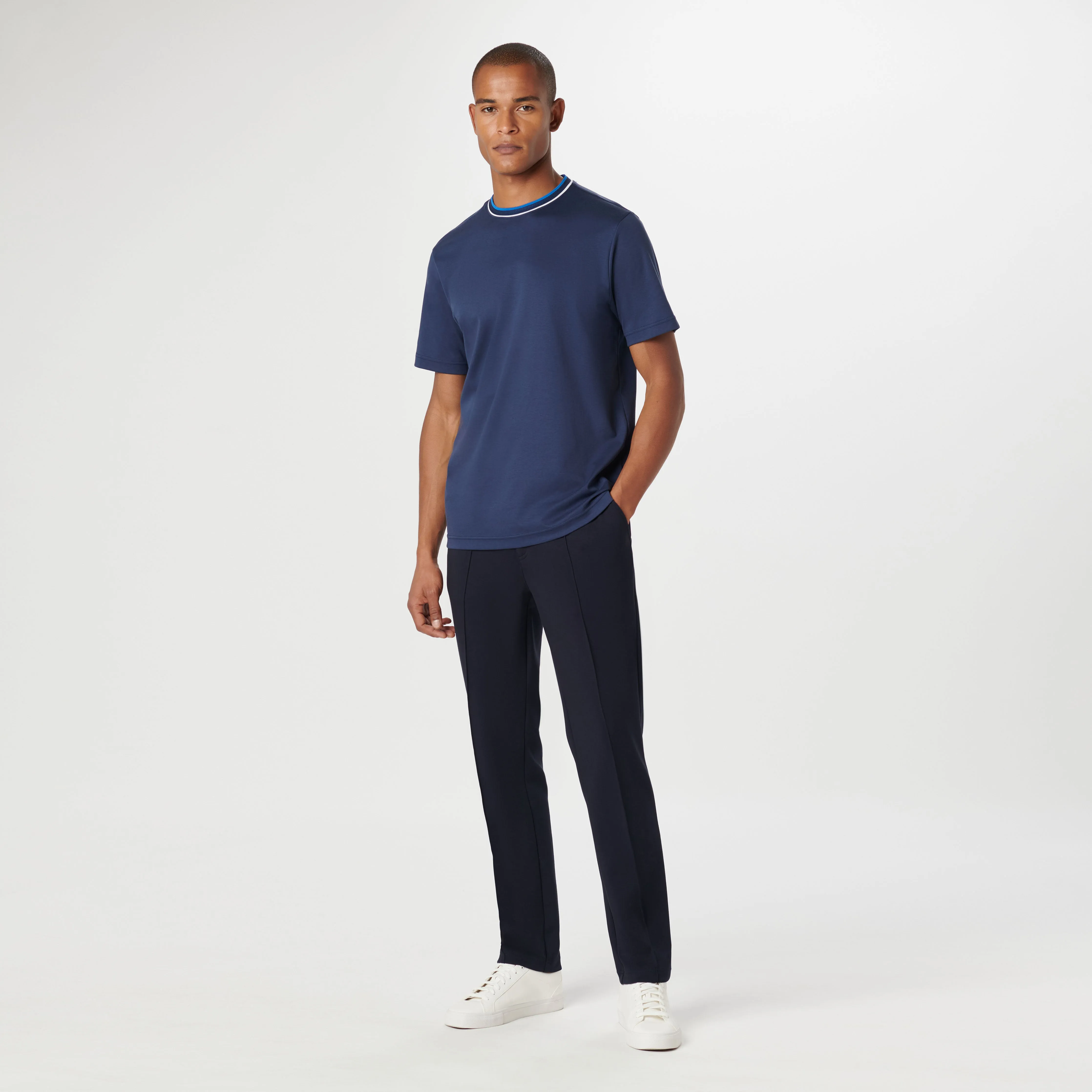 Crew Neck Pima T-Shirt sold by Bugatchi product image thumbnail 5