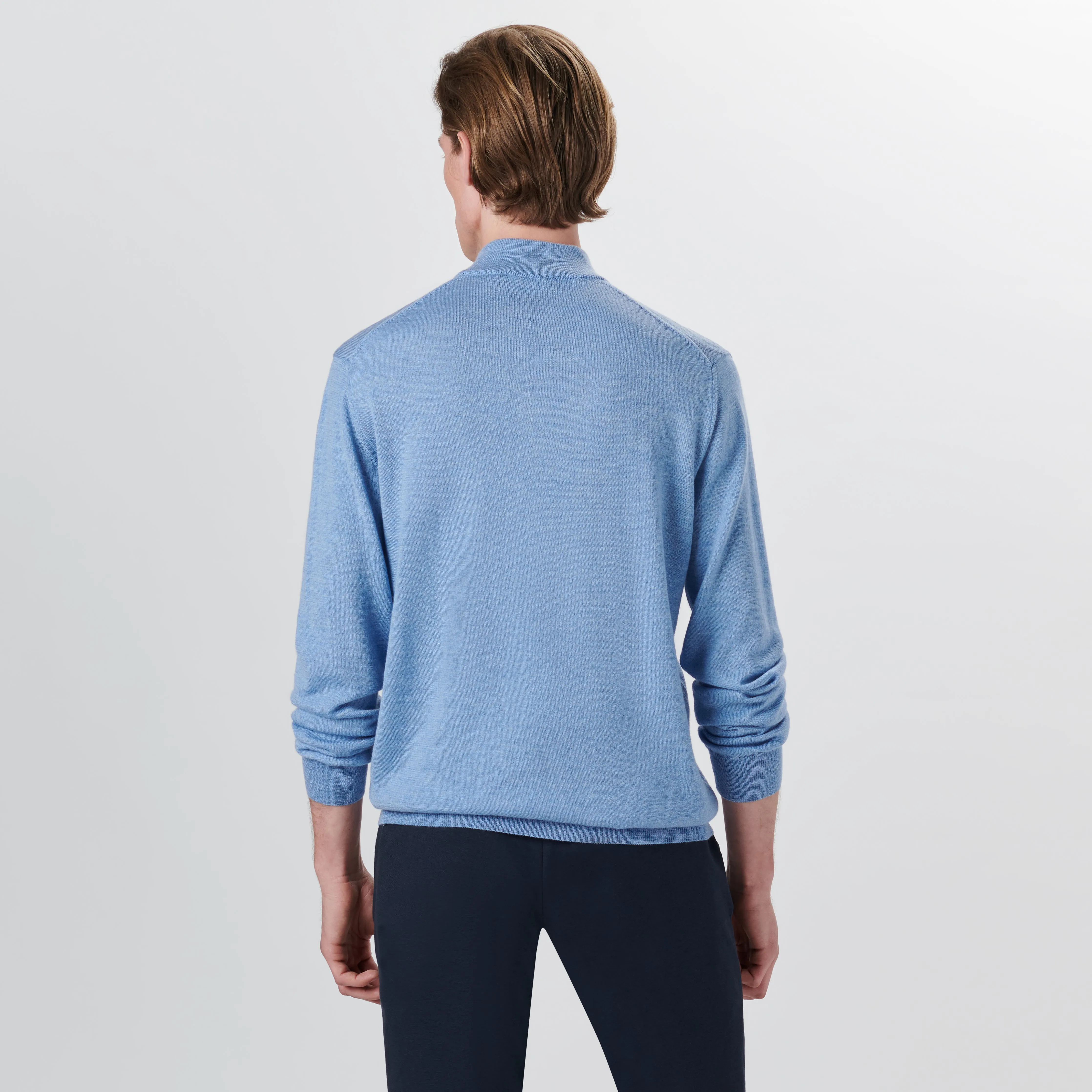 Super Merino Solid Quarter Zip Sweater sold by Bugatchi product image thumbnail 4