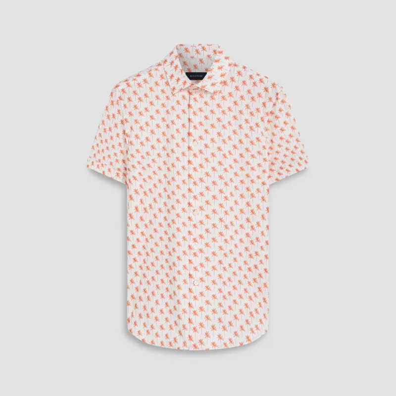 Miles Palm Trees OoohCotton Short Sleeve Shirt sold by Bugatchi