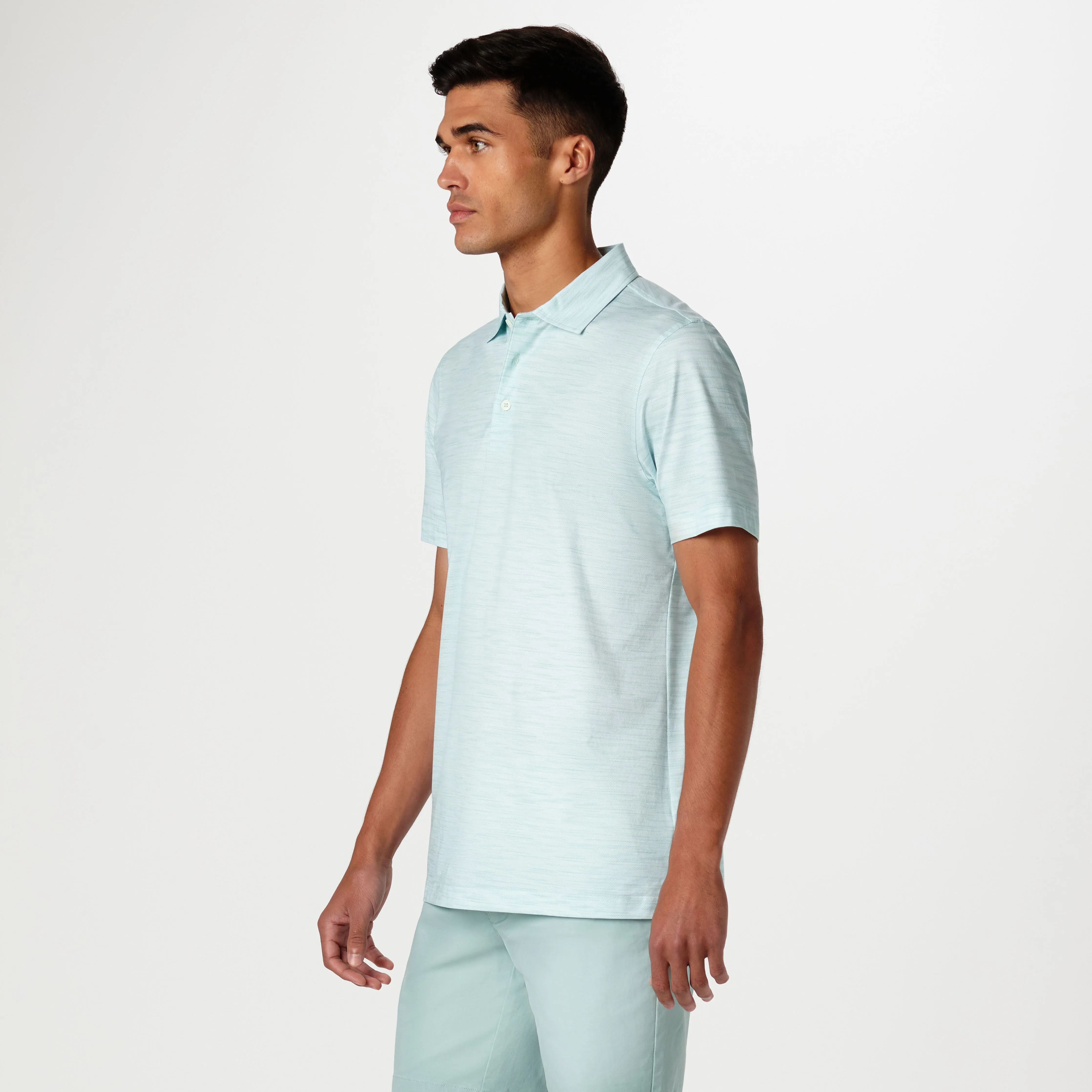 Victor Stitch Print OoohCotton Polo sold by Bugatchi product image thumbnail 3
