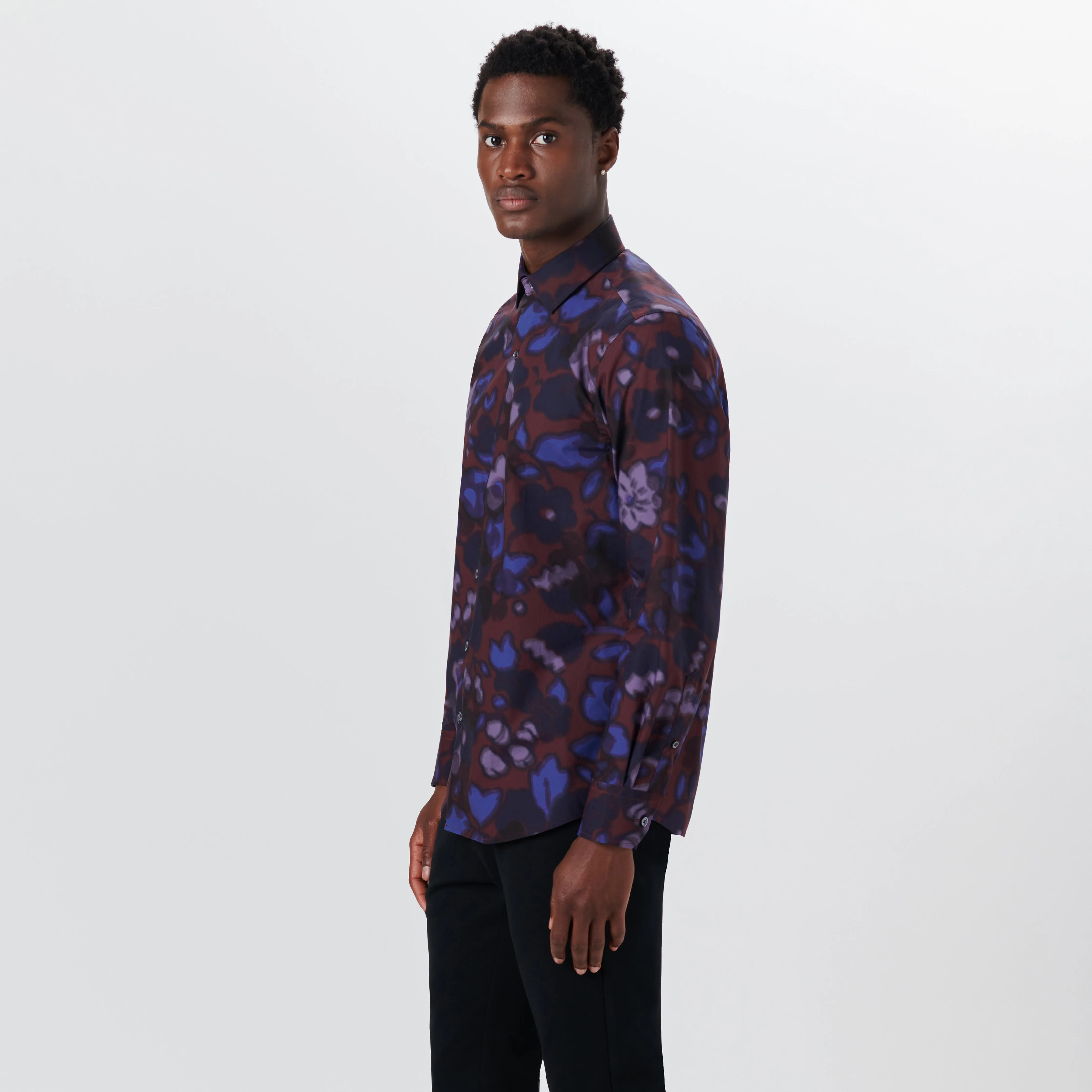 JULIAN Liberty Betsy Shadow Print Shirt sold by Bugatchi product image thumbnail 3