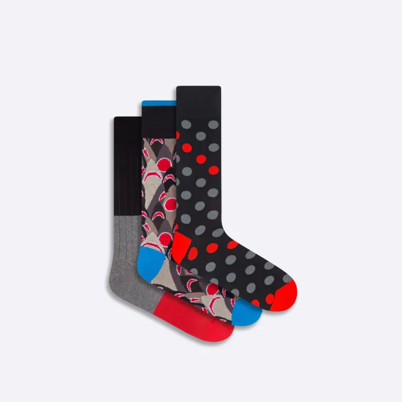 Three-Pair Assorted Sock Box sold by Bugatchi