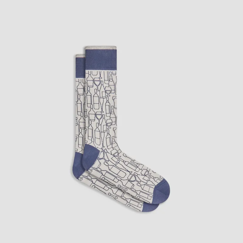 Abstract Mid-Calf Socks sold by Bugatchi