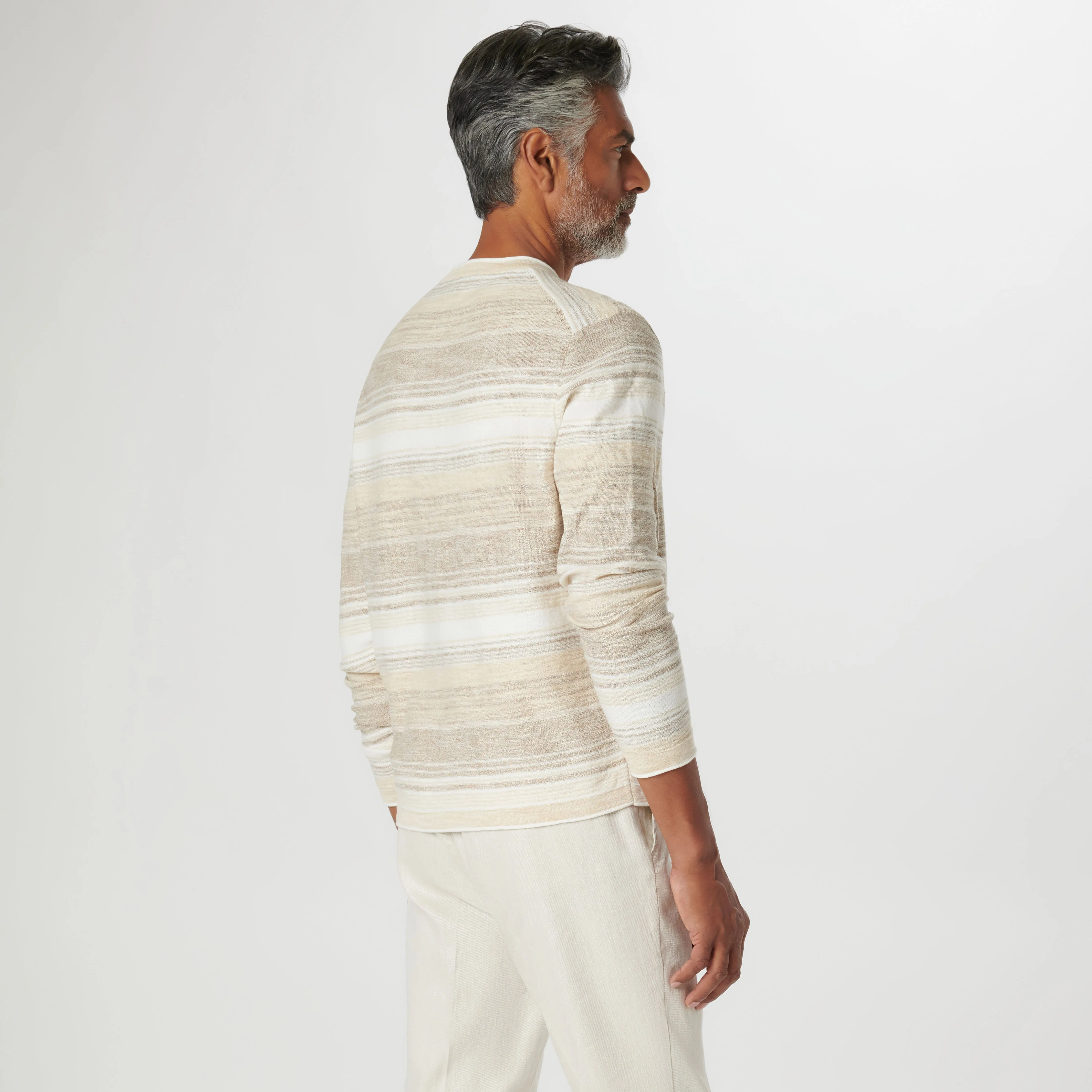 Ombre Stripe Crew Neck Sweater sold by Bugatchi product image thumbnail 4