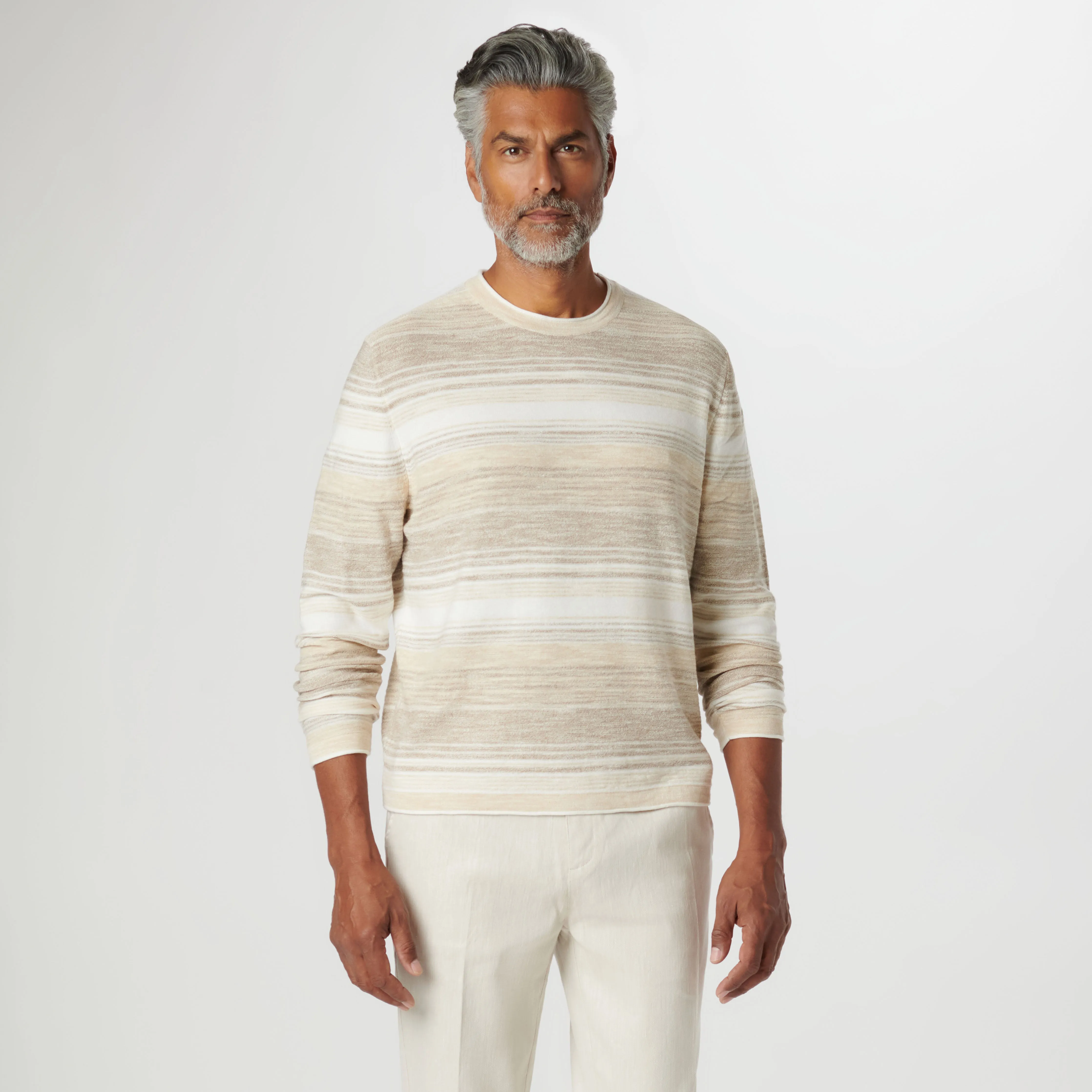 Ombre Stripe Crew Neck Sweater sold by Bugatchi product image thumbnail 2