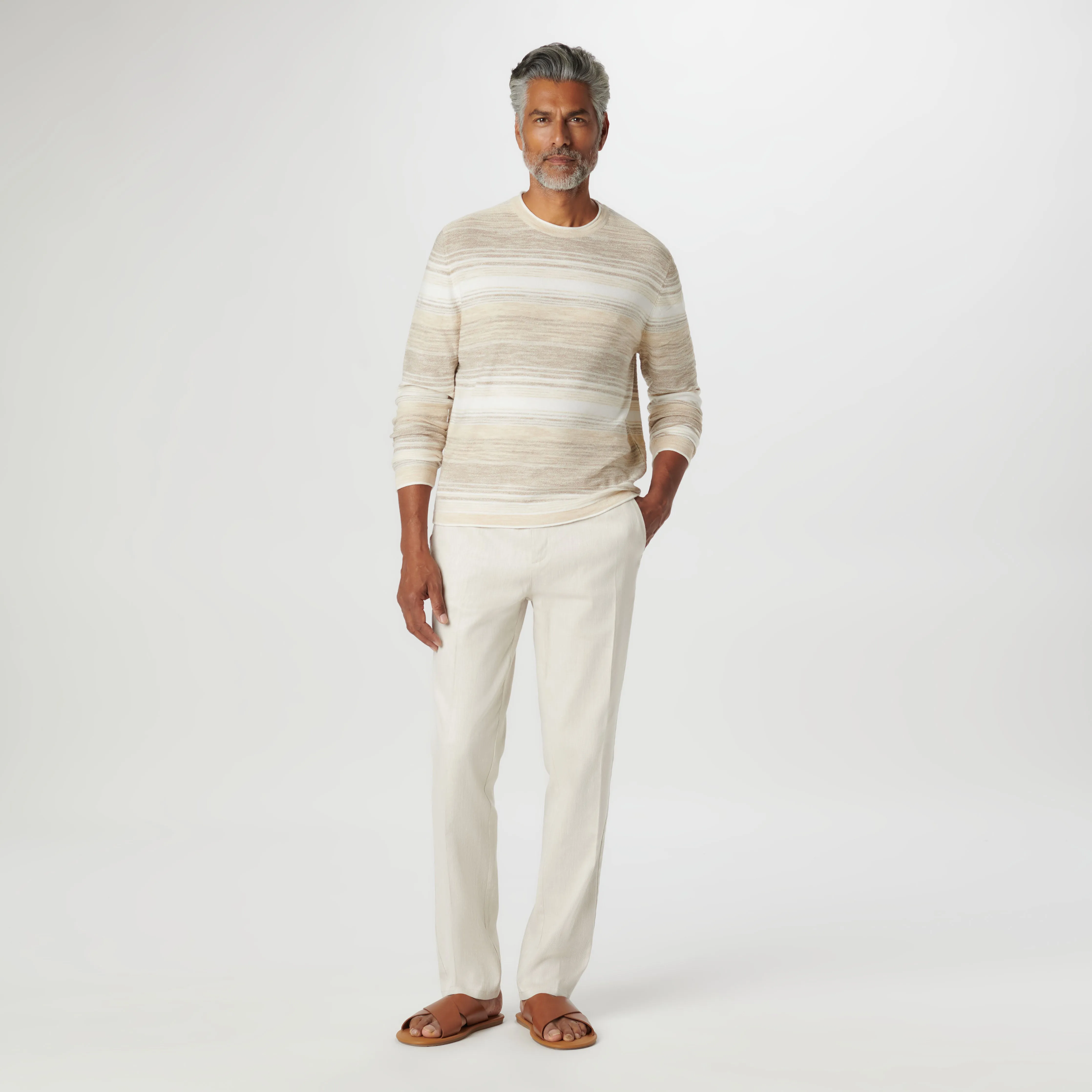 Ombre Stripe Crew Neck Sweater sold by Bugatchi product image thumbnail 5