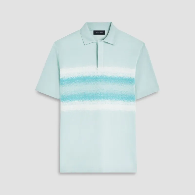 Ombre Stripe Short Sleeve Polo Sweater sold by Bugatchi