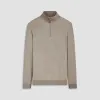 Solid Cotton Cashmere Quarter Zip Sweater sold by Bugatchi