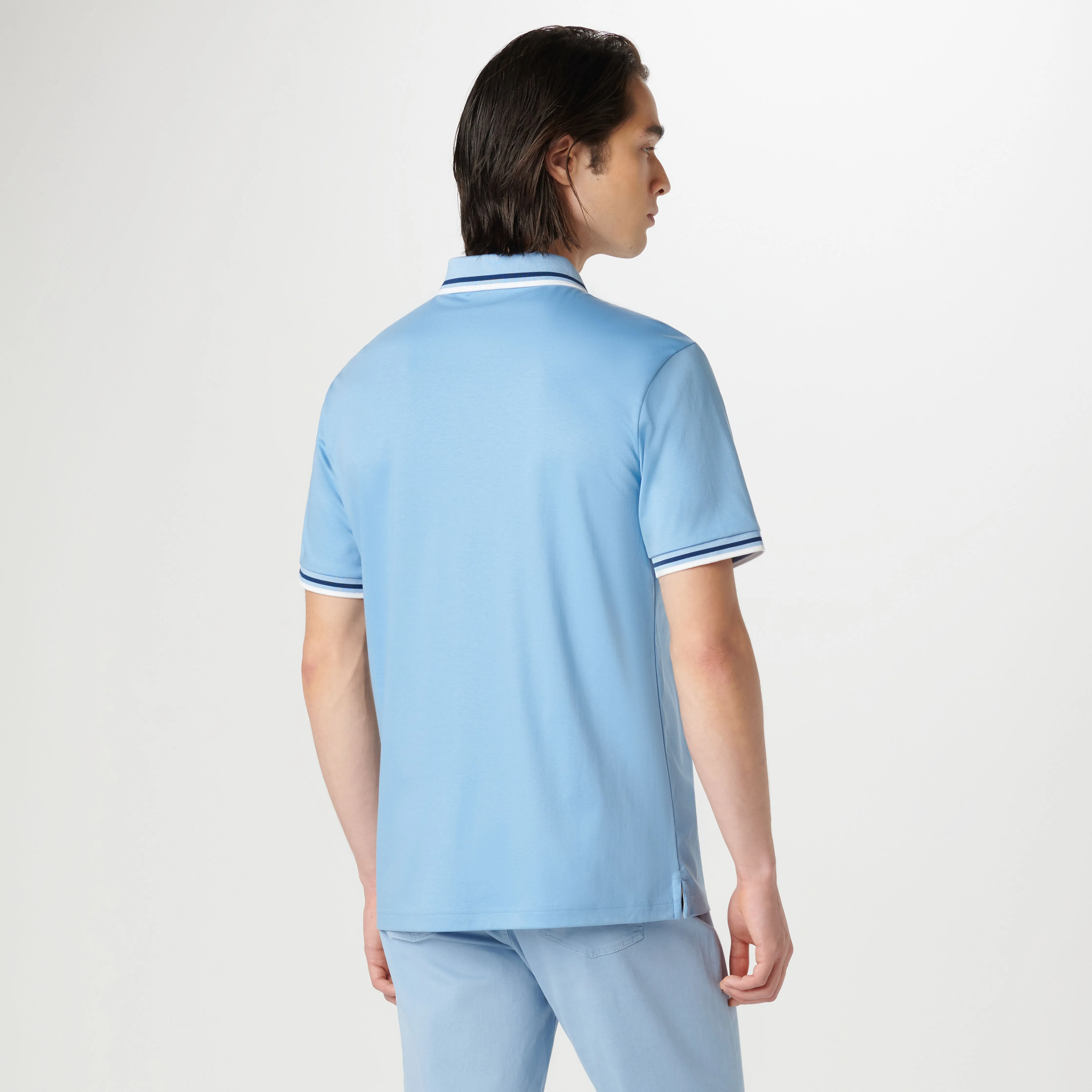 Tipped Quarter Zip Polo sold by Bugatchi product image thumbnail 4