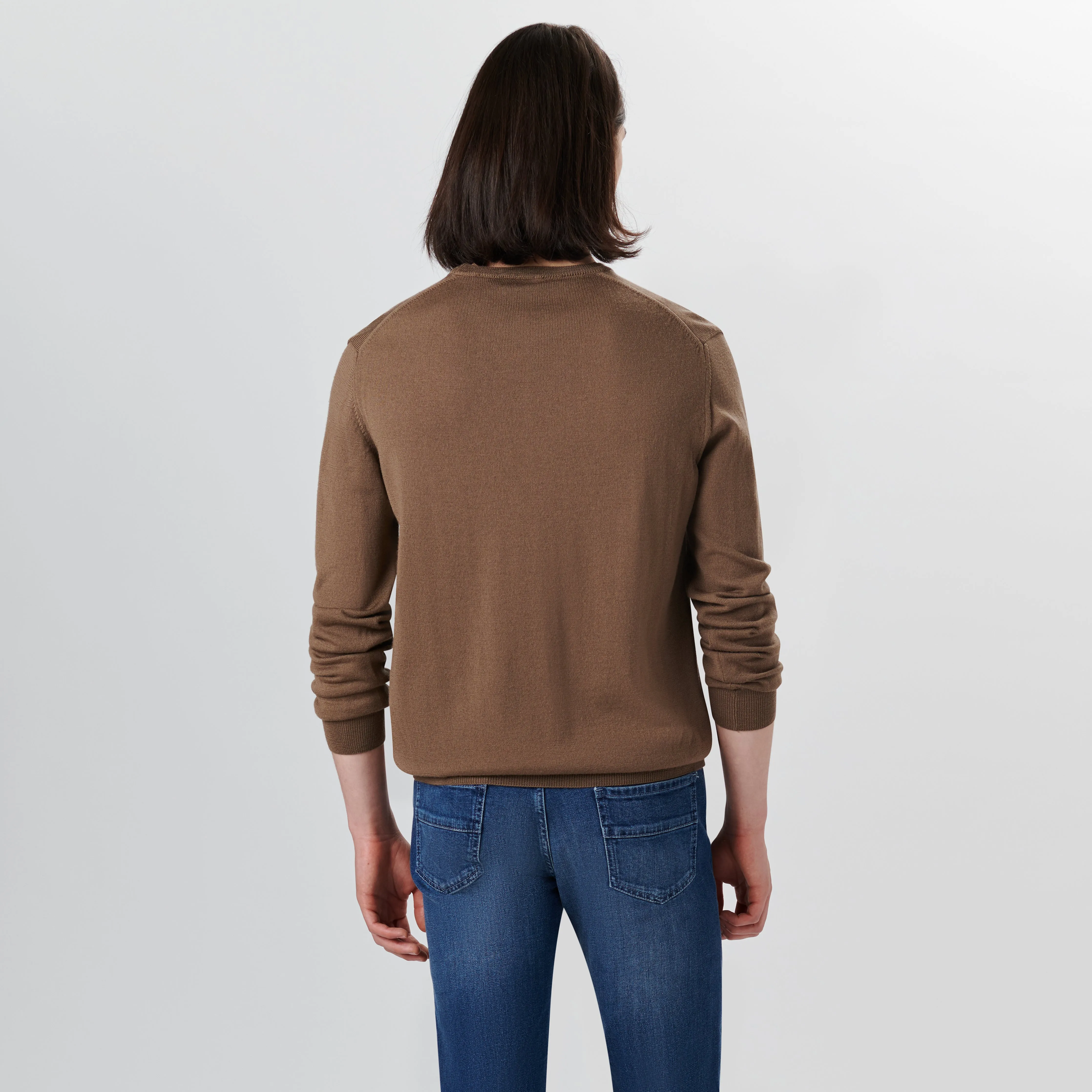 Super Merino Crew Neck Solid Sweater sold by Bugatchi product image thumbnail 4