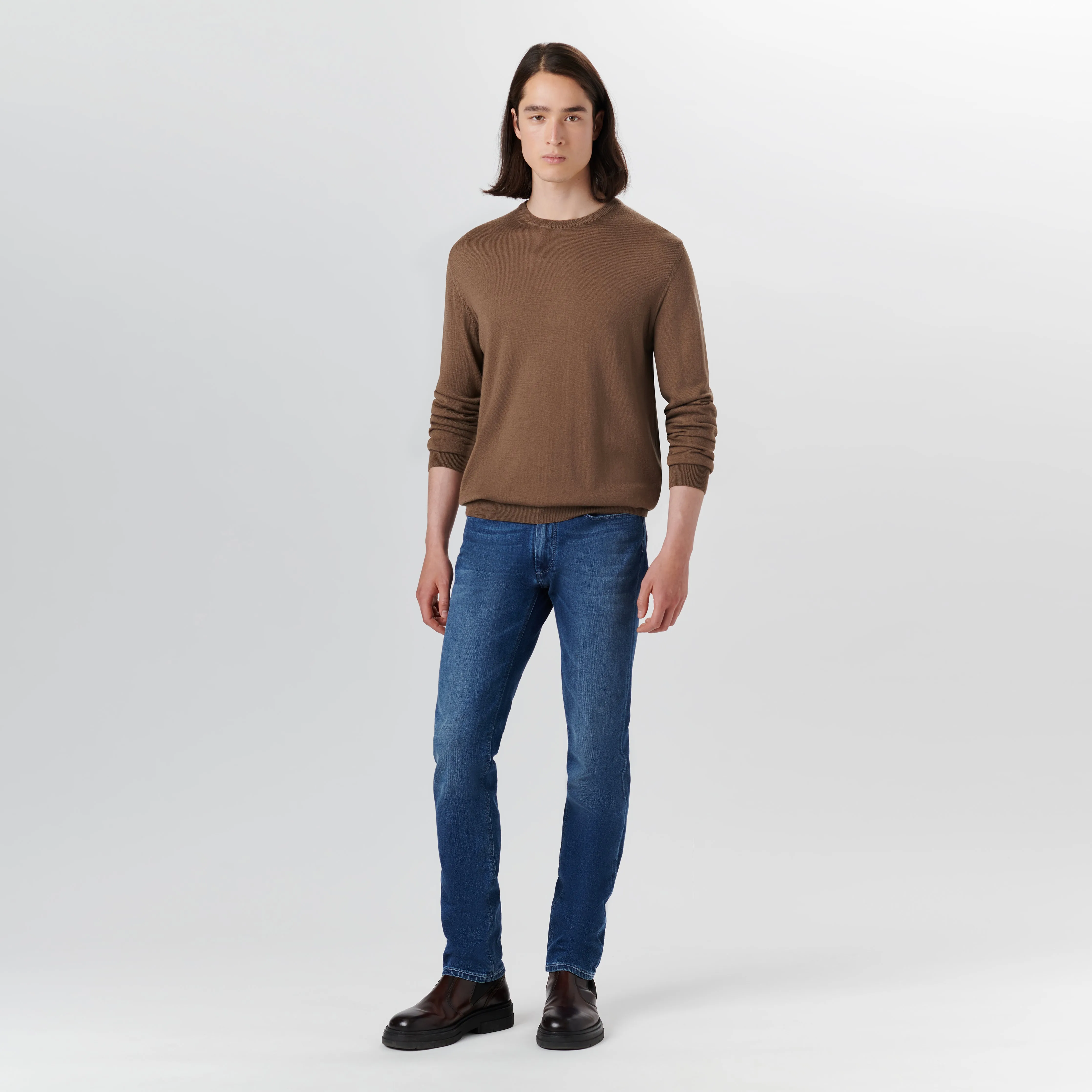 Super Merino Crew Neck Solid Sweater sold by Bugatchi product image thumbnail 5