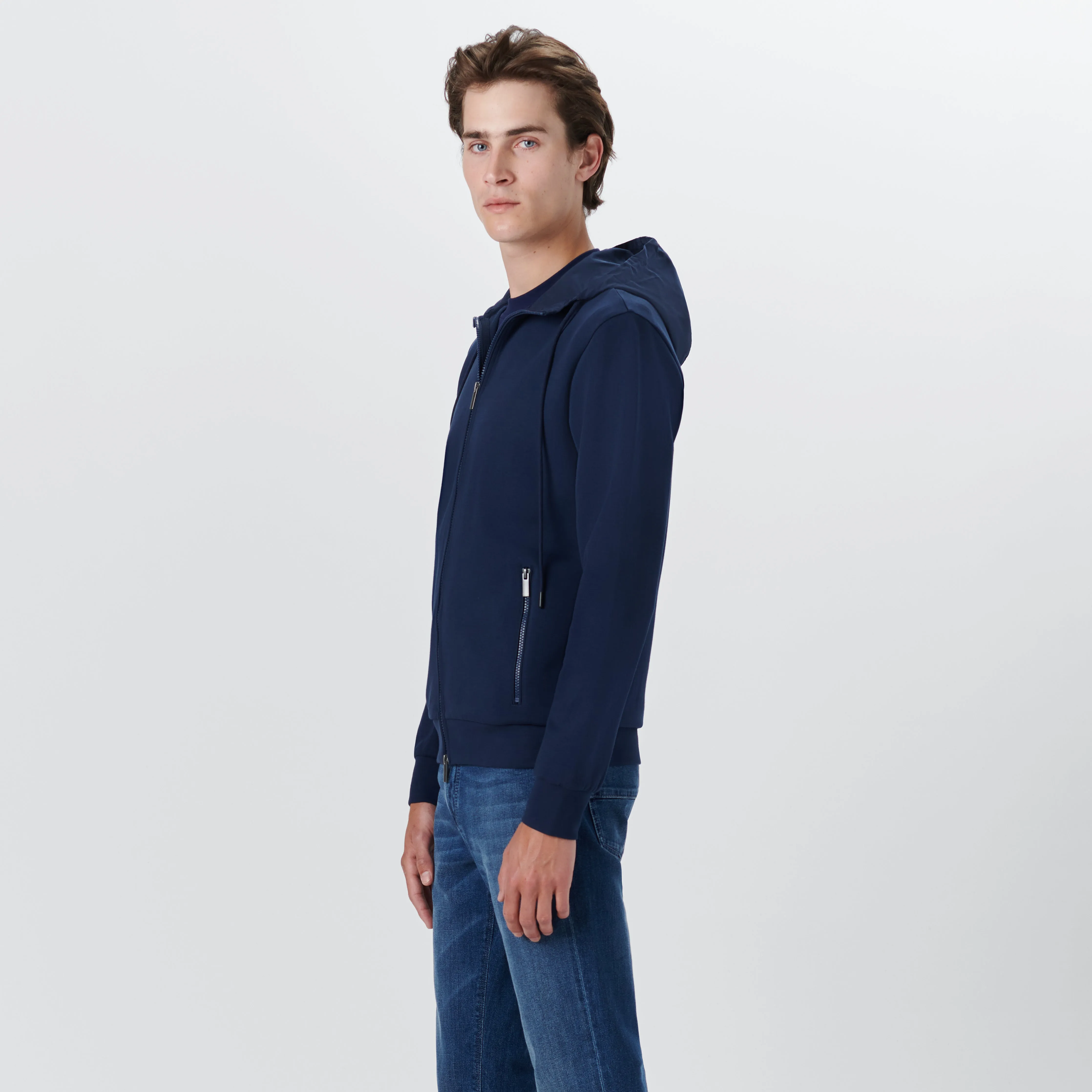 Full Zip Jacket With Hood sold by Bugatchi product image thumbnail 3