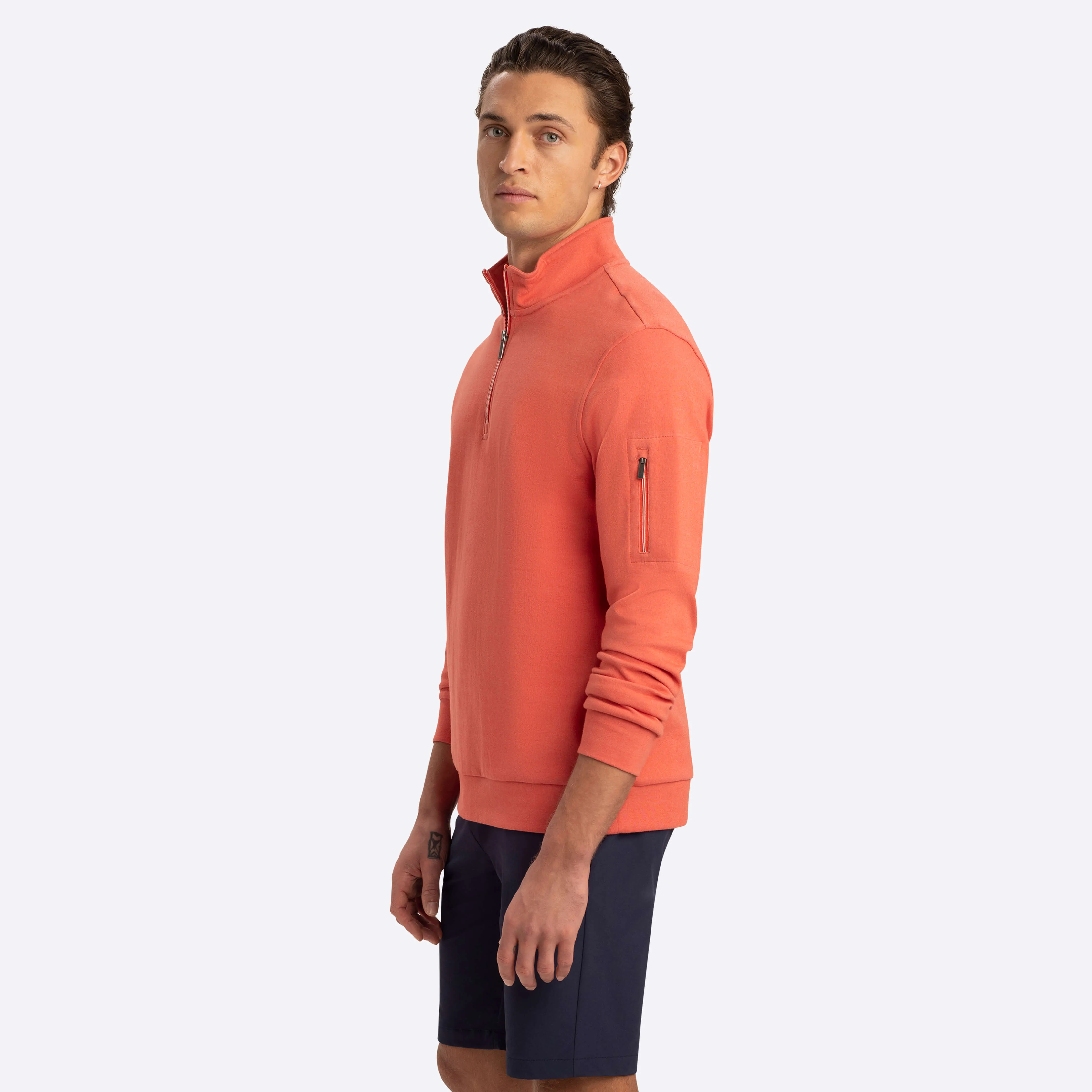 Quarter Zip Mock Neck sold by Bugatchi product image thumbnail 3