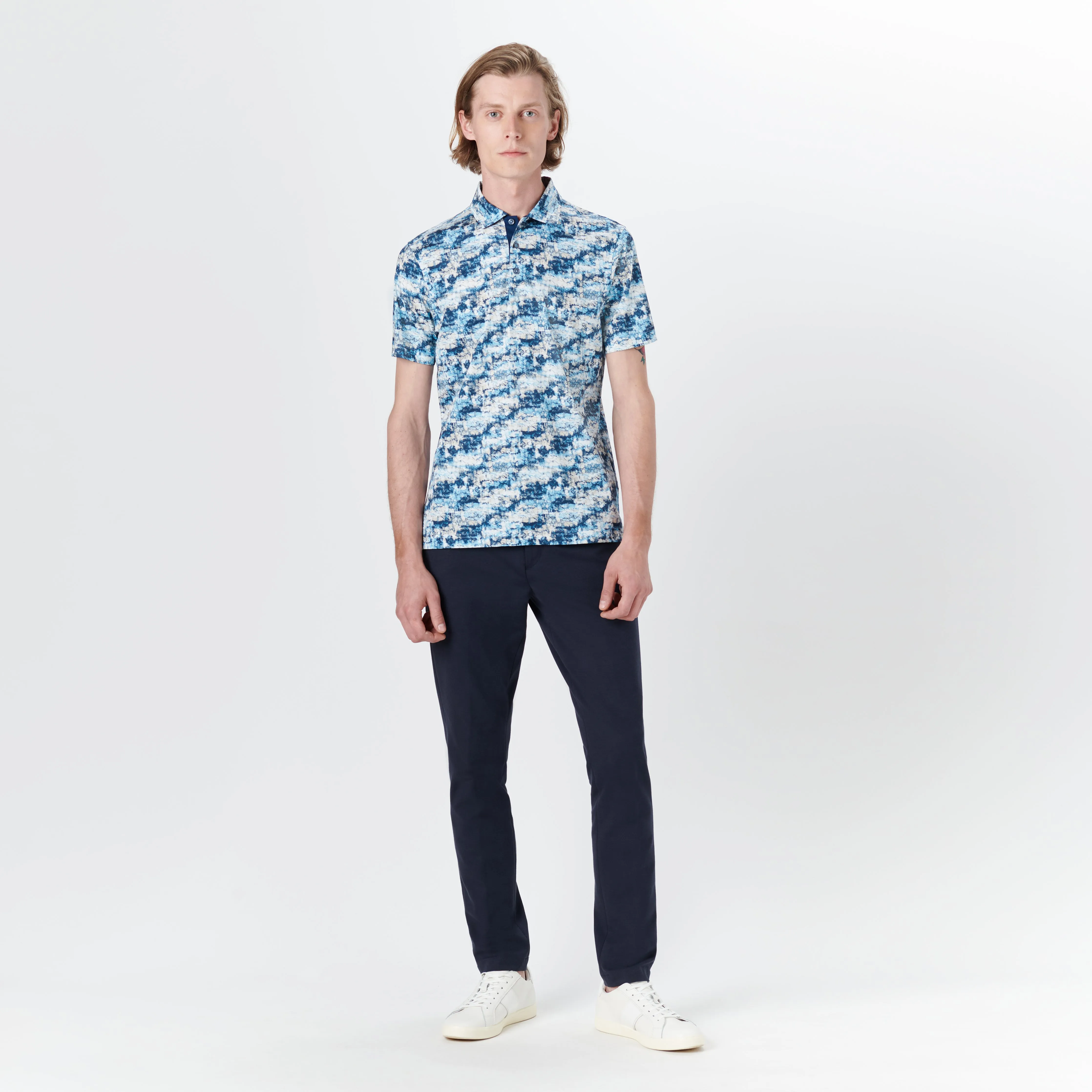 Hendrix Abstract Print Polo sold by Bugatchi product image thumbnail 5