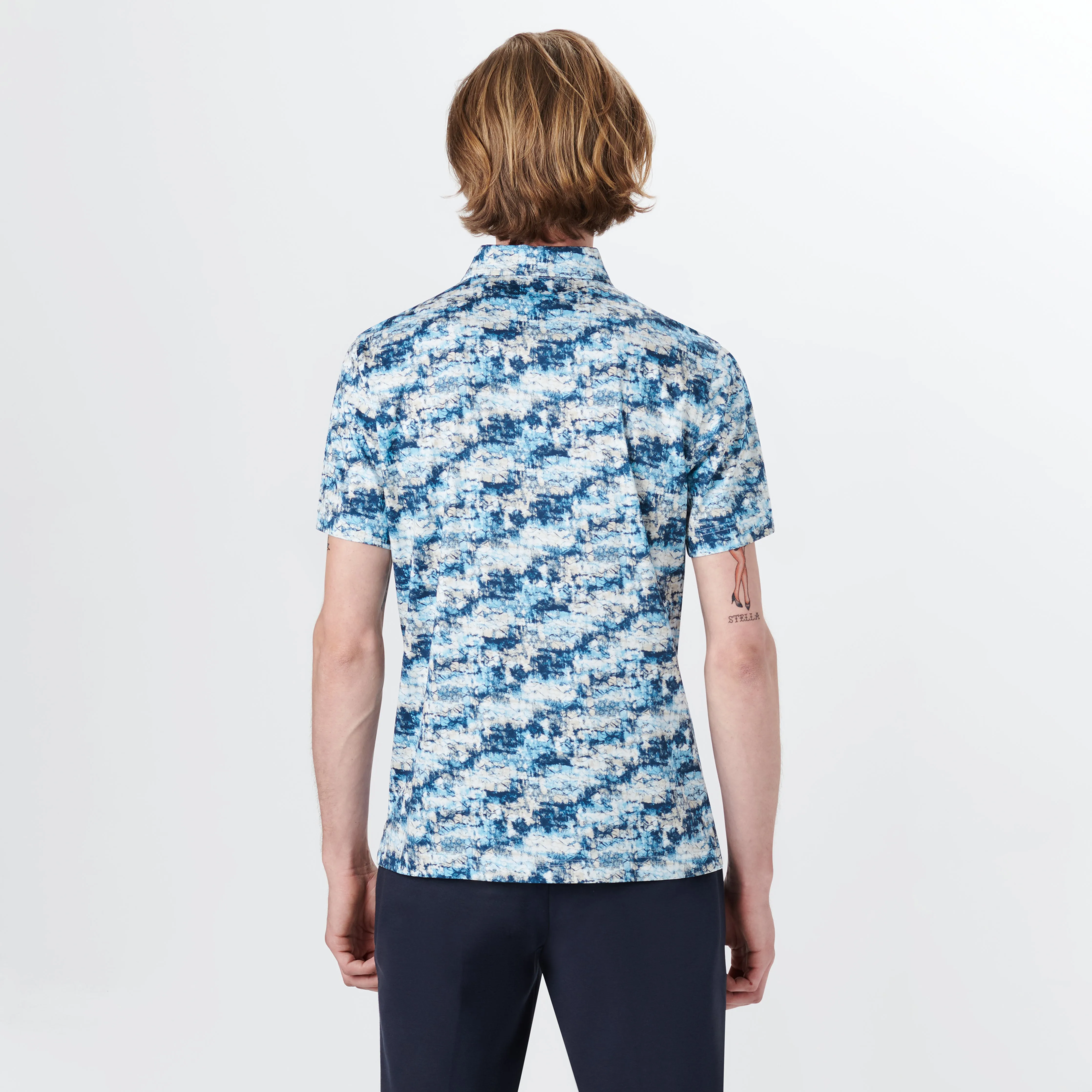 Hendrix Abstract Print Polo sold by Bugatchi product image thumbnail 4