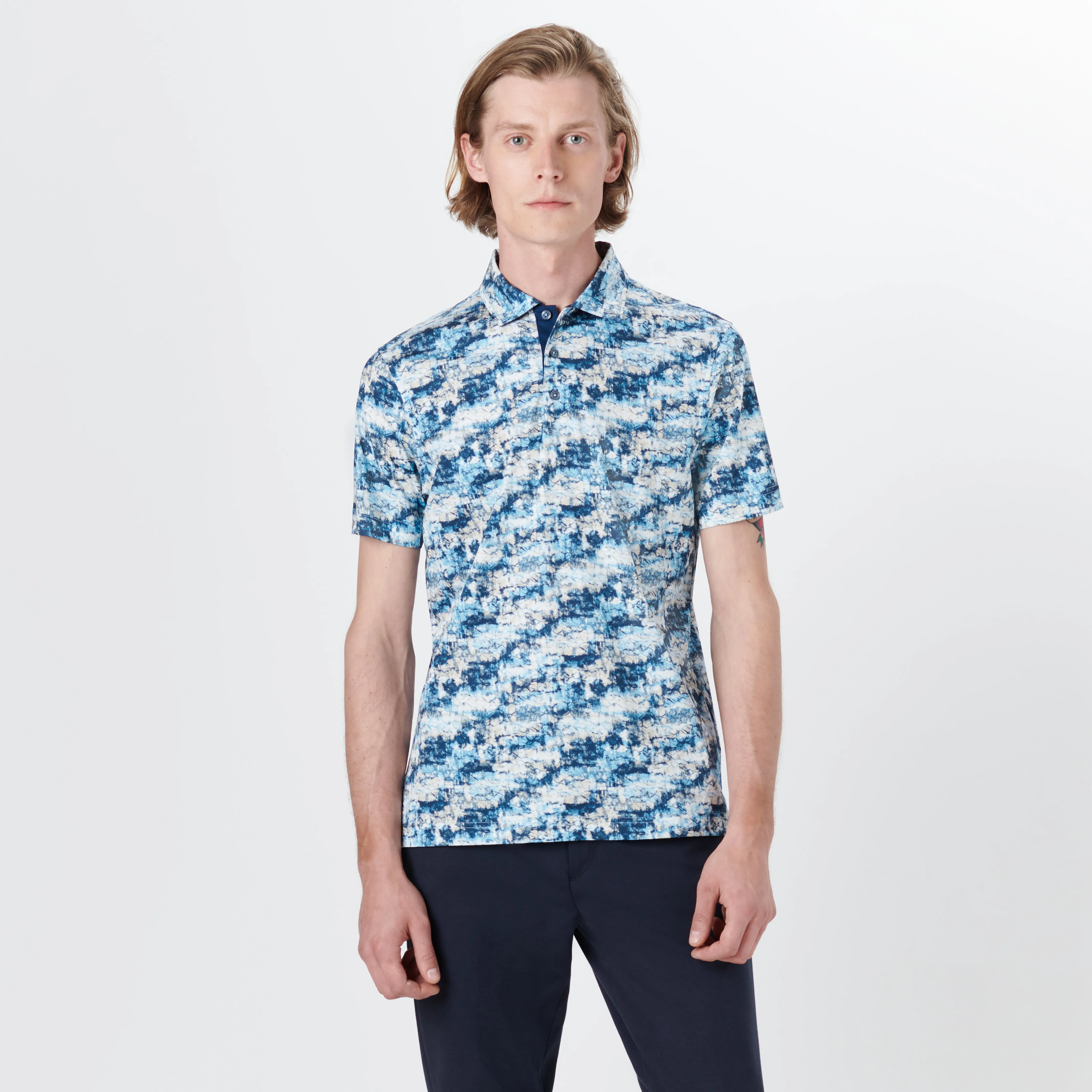 Hendrix Abstract Print Polo sold by Bugatchi product image thumbnail 2