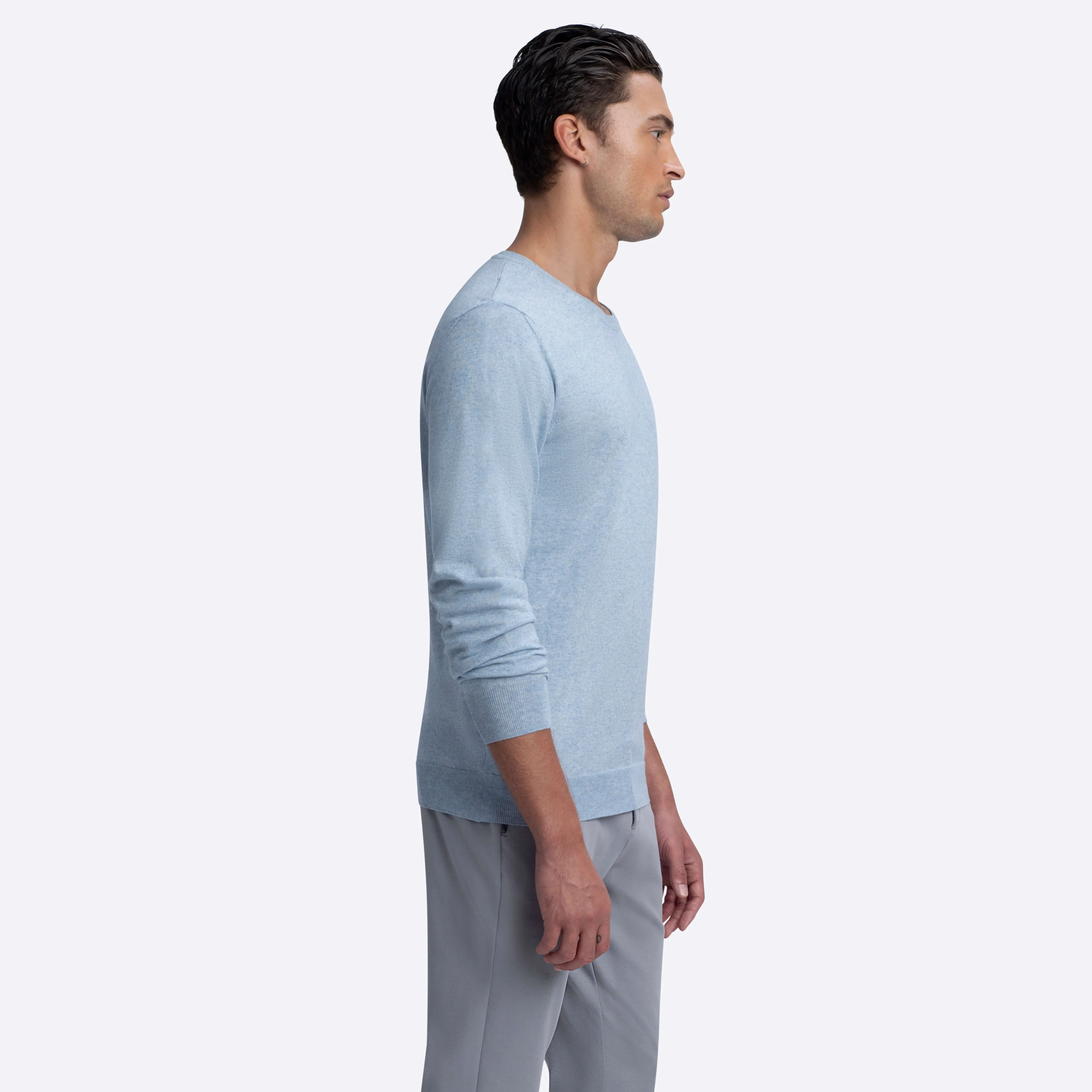 Heather Crew Neck Sweater sold by Bugatchi product image thumbnail 3