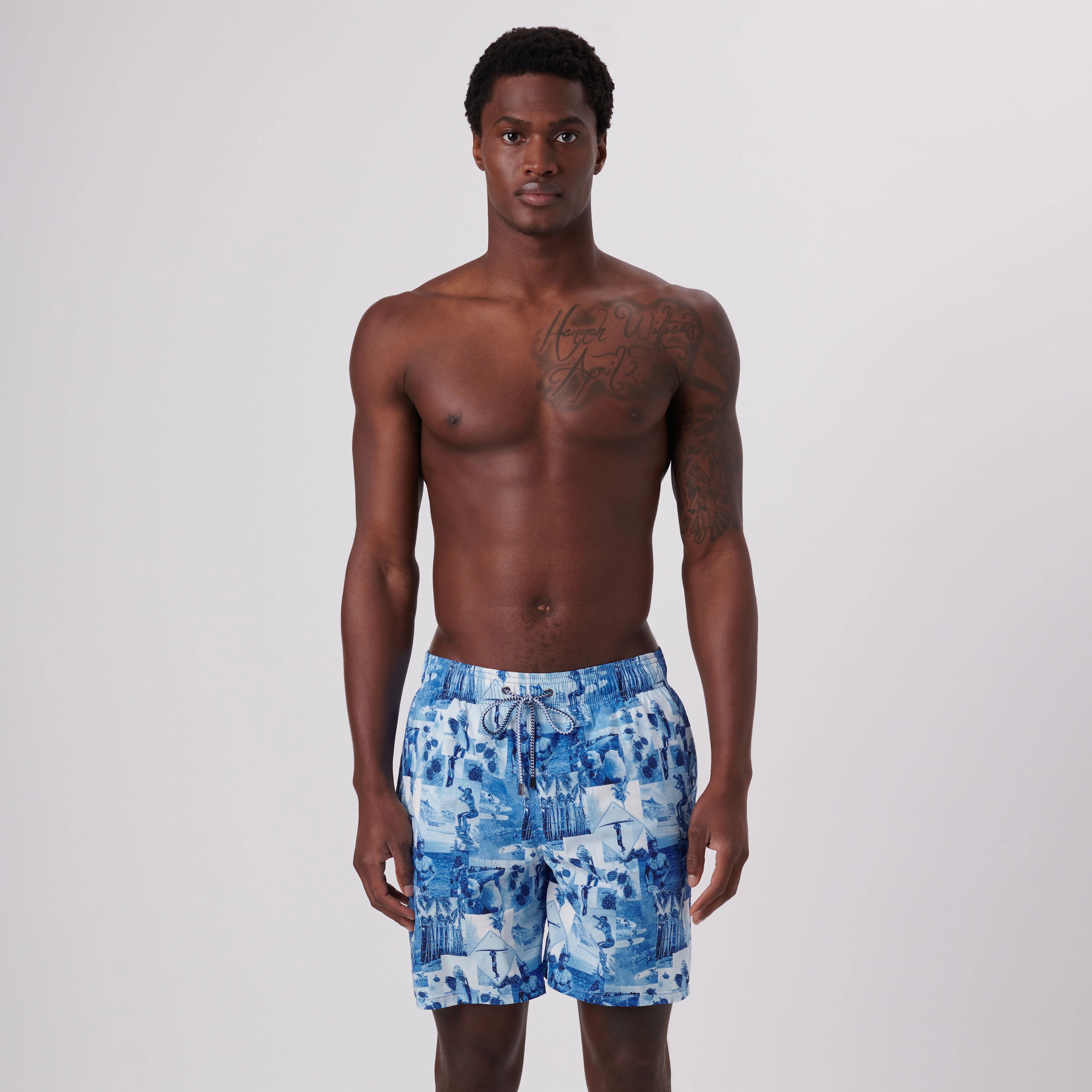 Cosmo Photo Collage Swim Trunks sold by Bugatchi product image thumbnail 3
