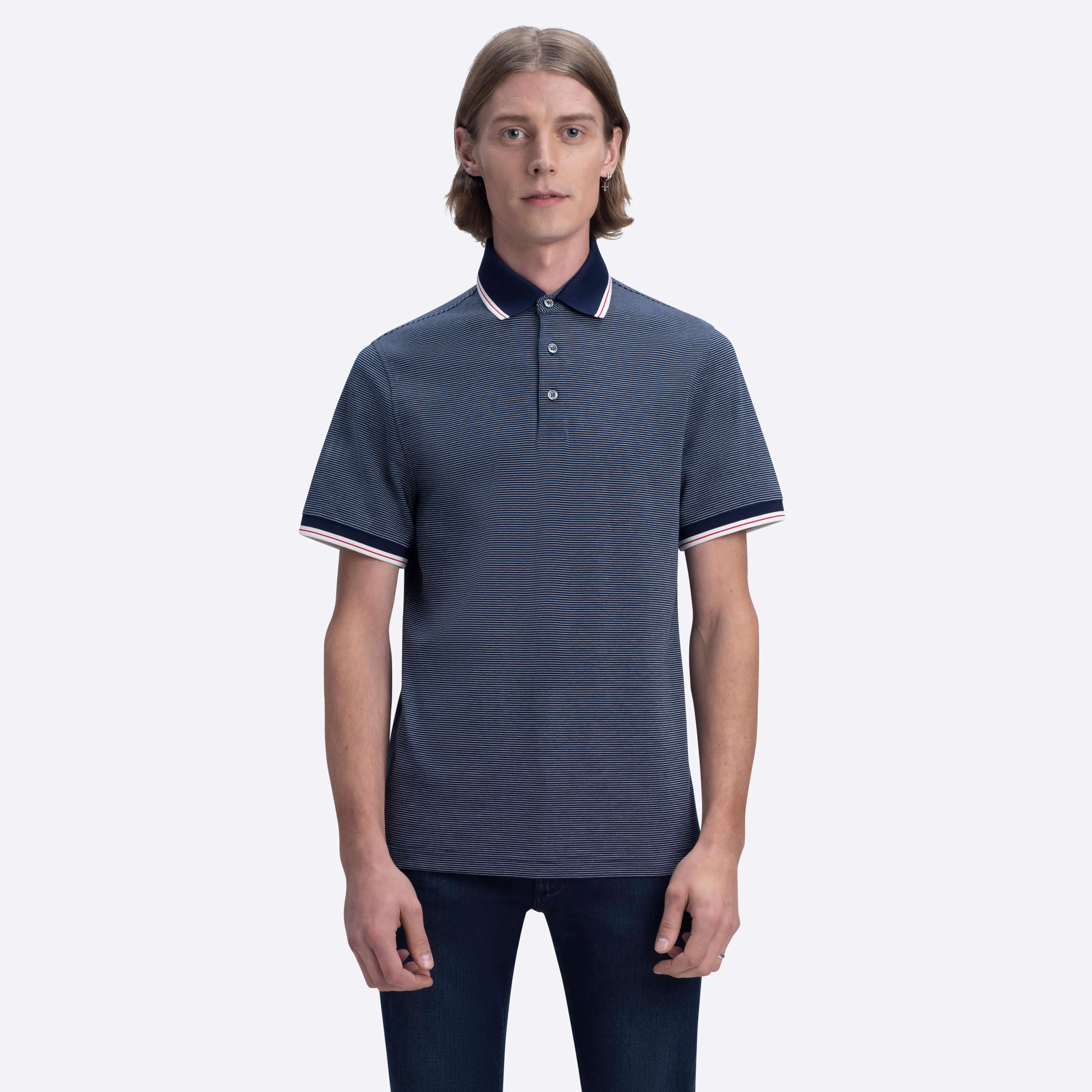 Striped Polo sold by Bugatchi product image thumbnail 2